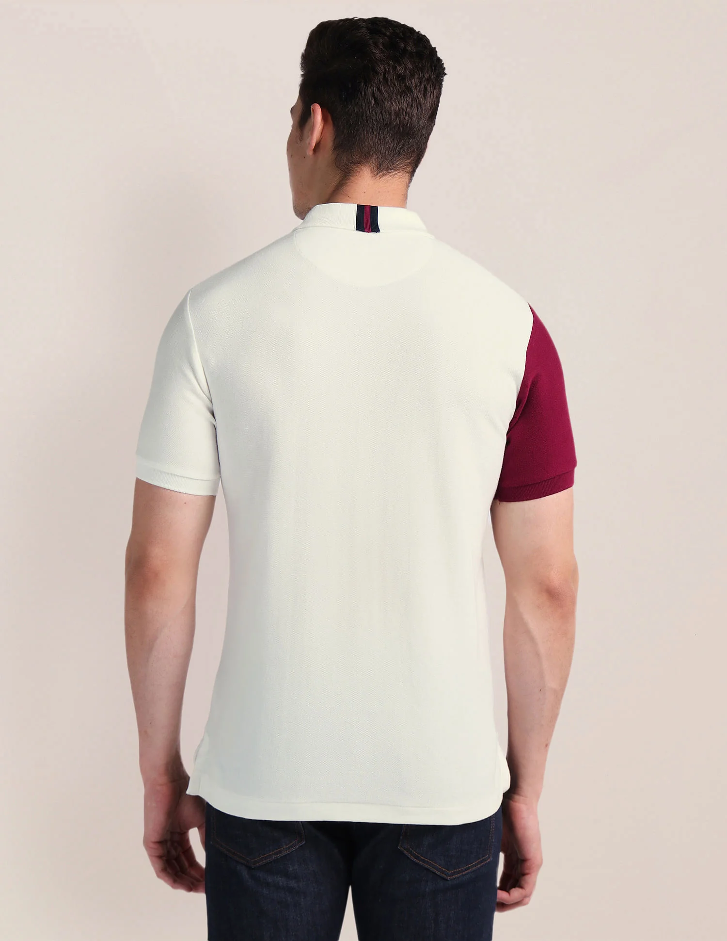 Slim Fit Colour Block Polo Shirt - Image 5