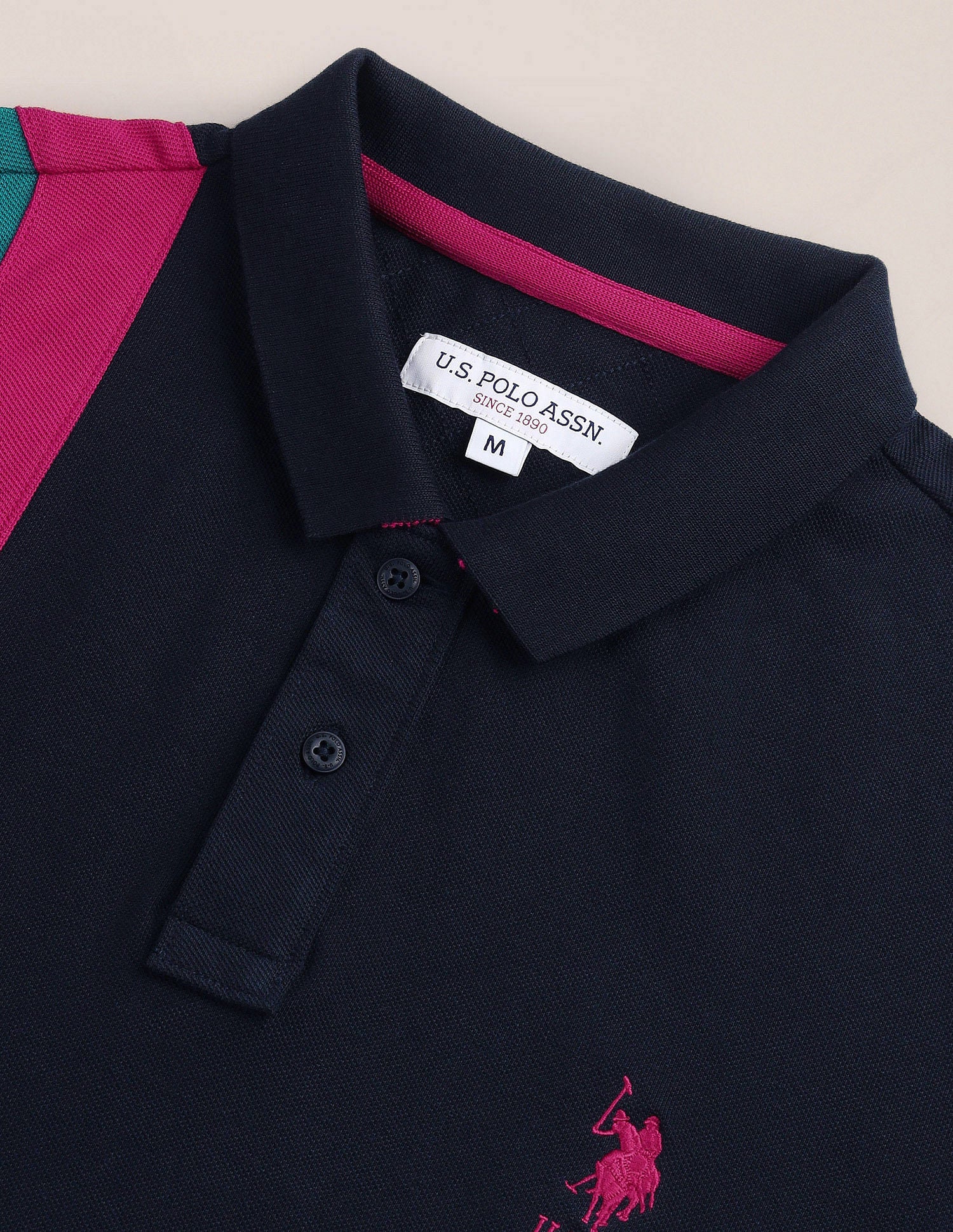 Slim Fit Colour Block Polo Shirt - Image 2