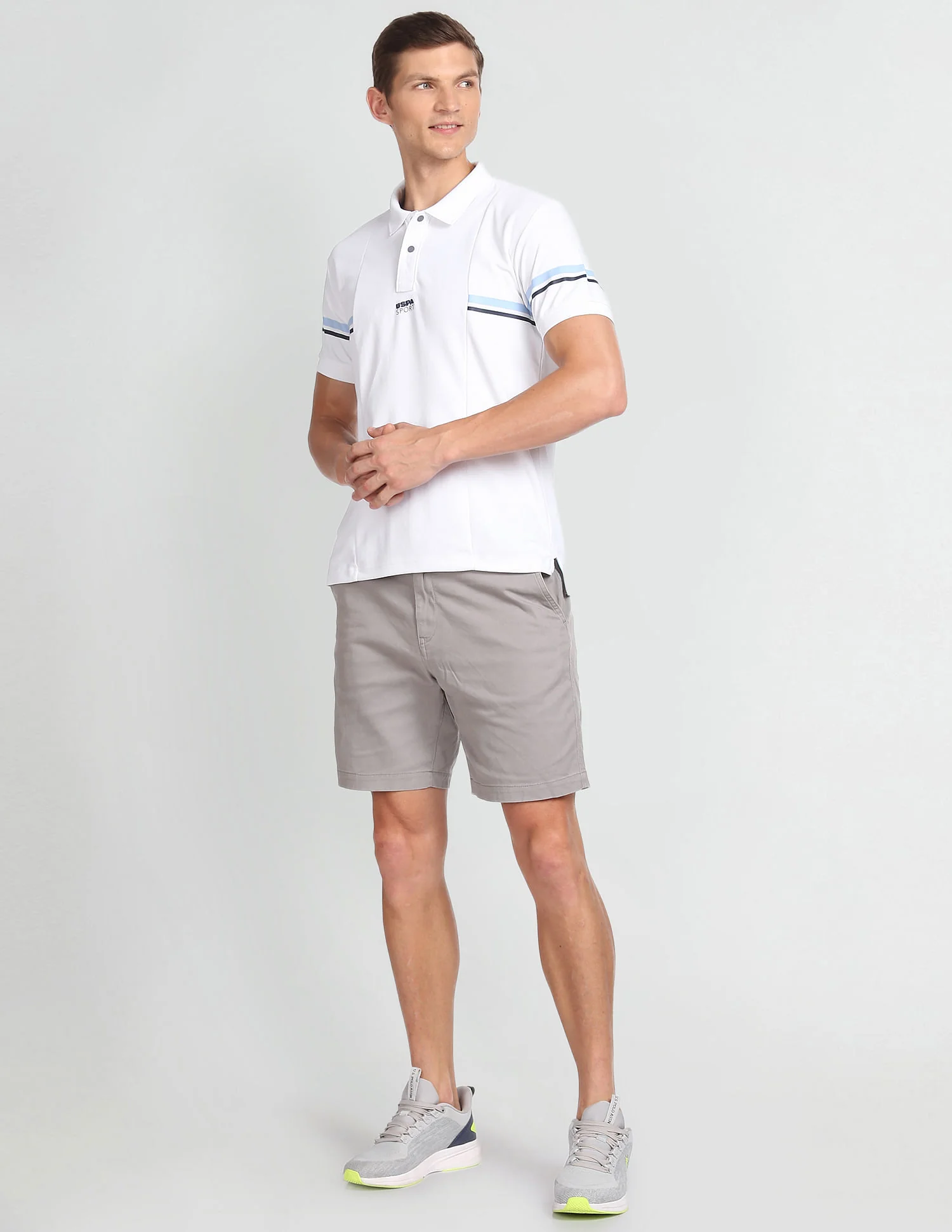 Slim Fit Horizontal Stripe Polo Shirt