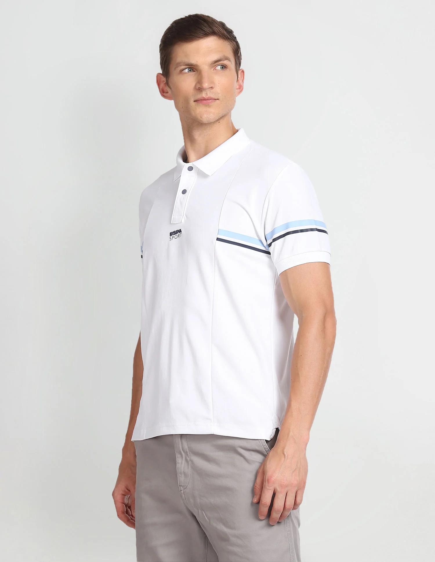 Slim Fit Horizontal Stripe Polo Shirt - Image 3