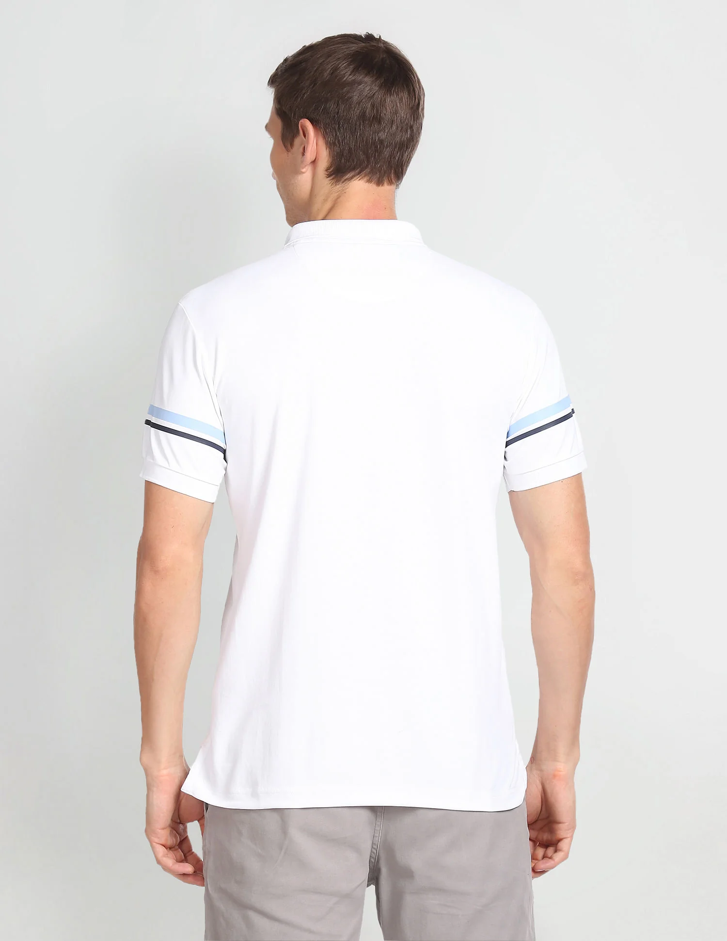 Slim Fit Horizontal Stripe Polo Shirt - Image 4