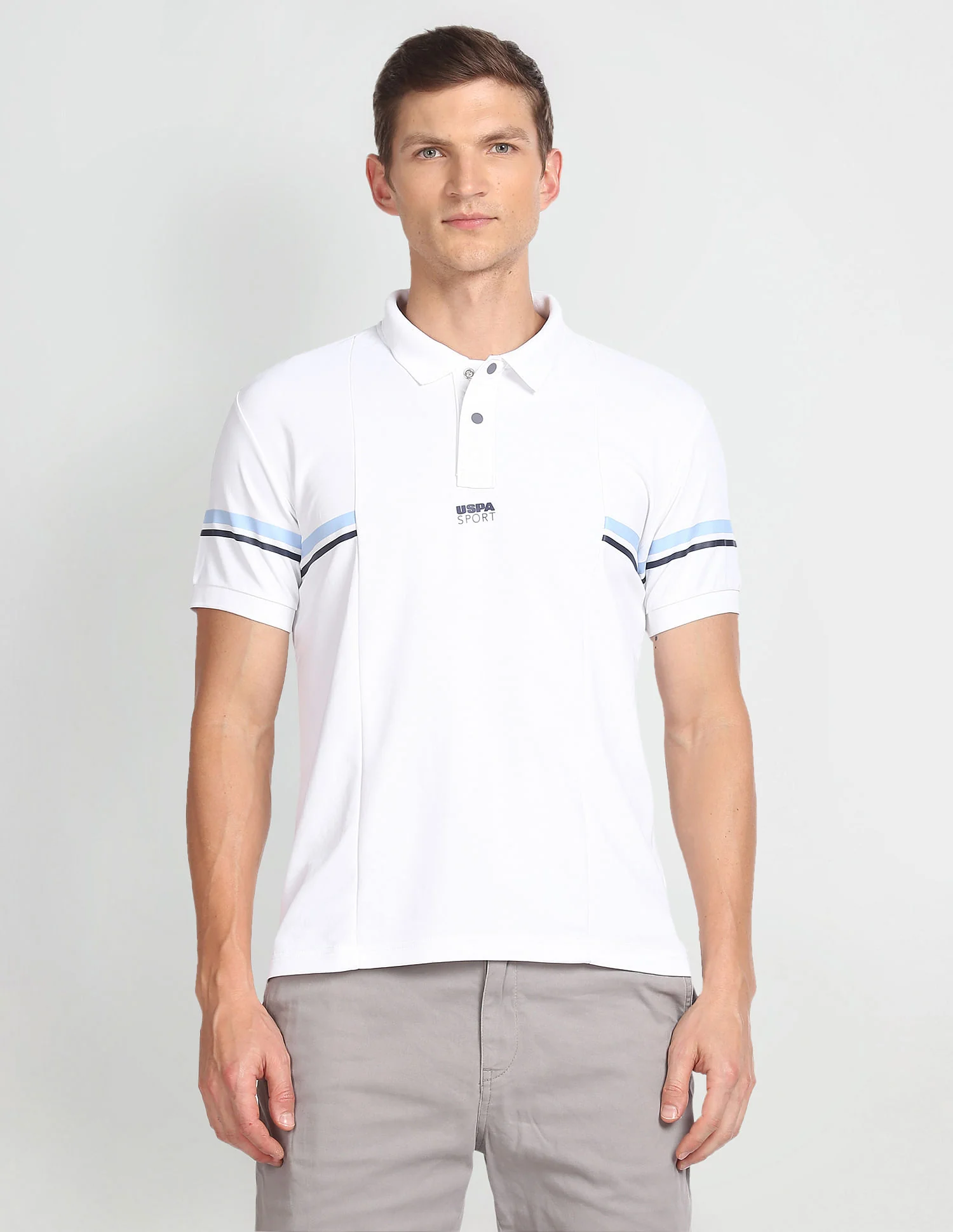 Slim Fit Horizontal Stripe Polo Shirt - Image 6