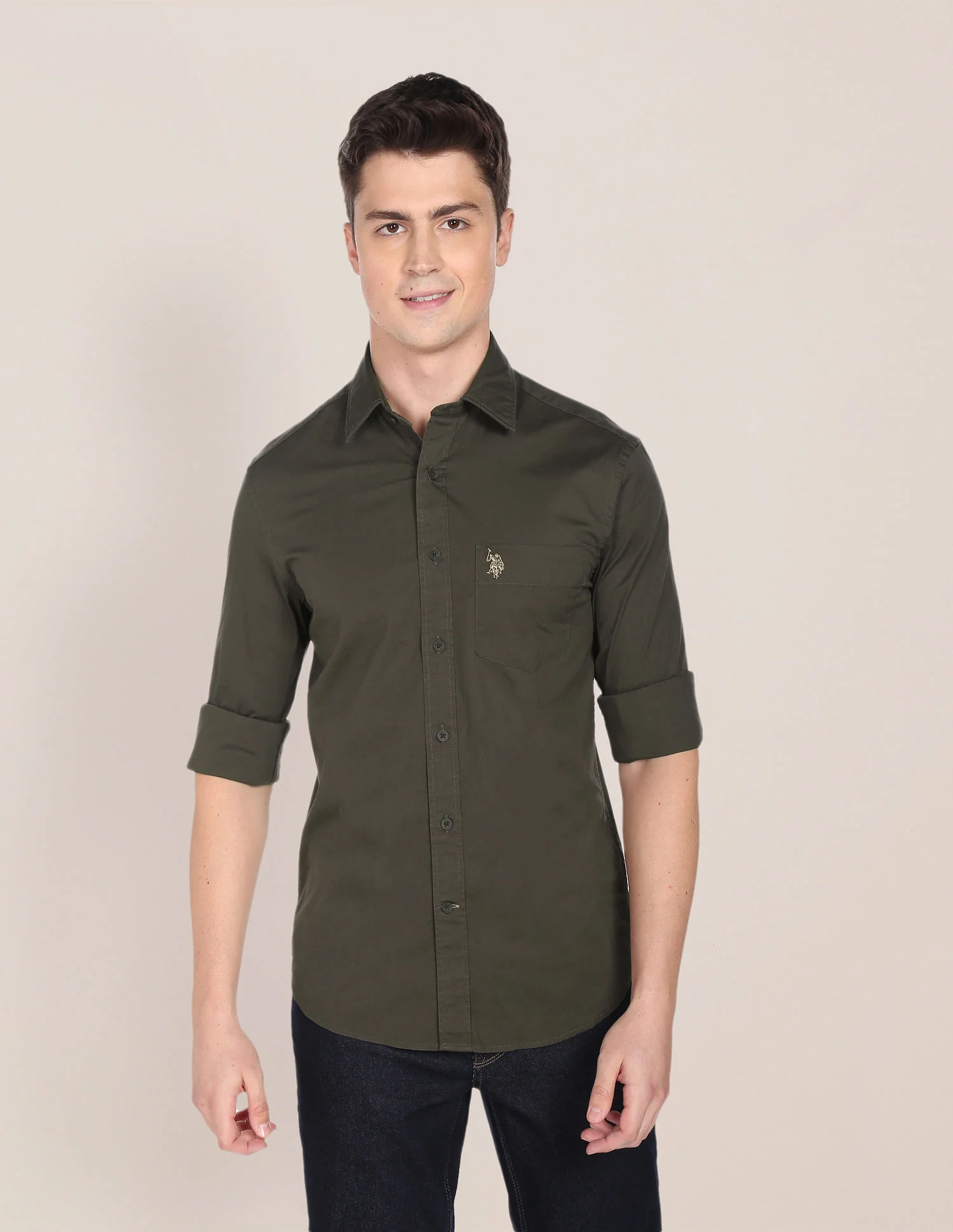 Slim Fit Solid Casual Shirt - Image 5