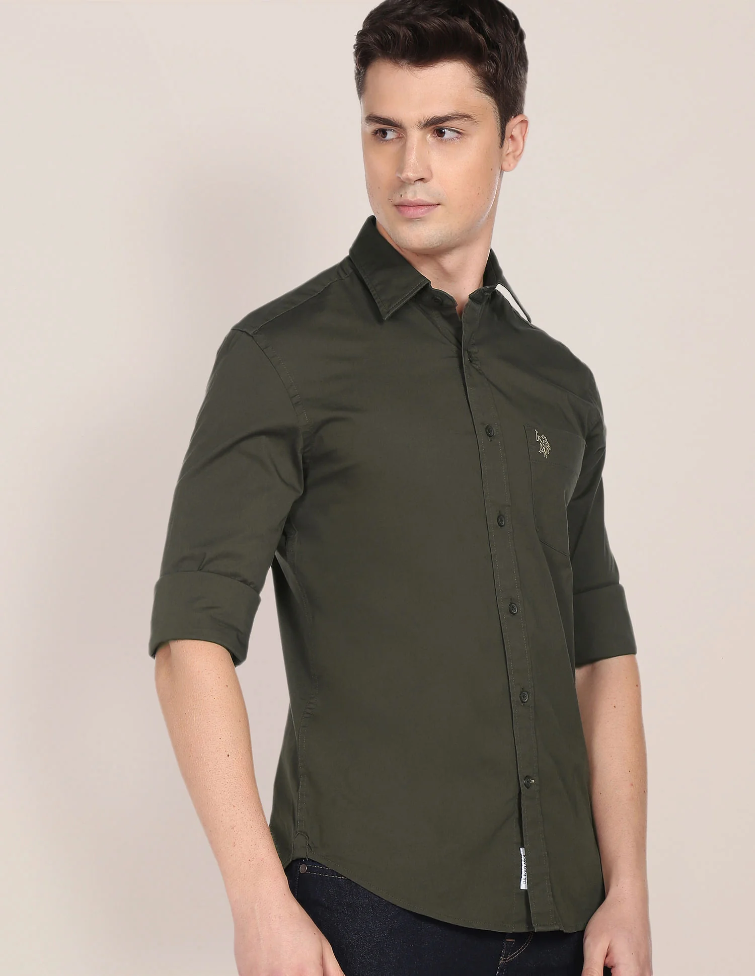 Slim Fit Solid Casual Shirt - Image 7