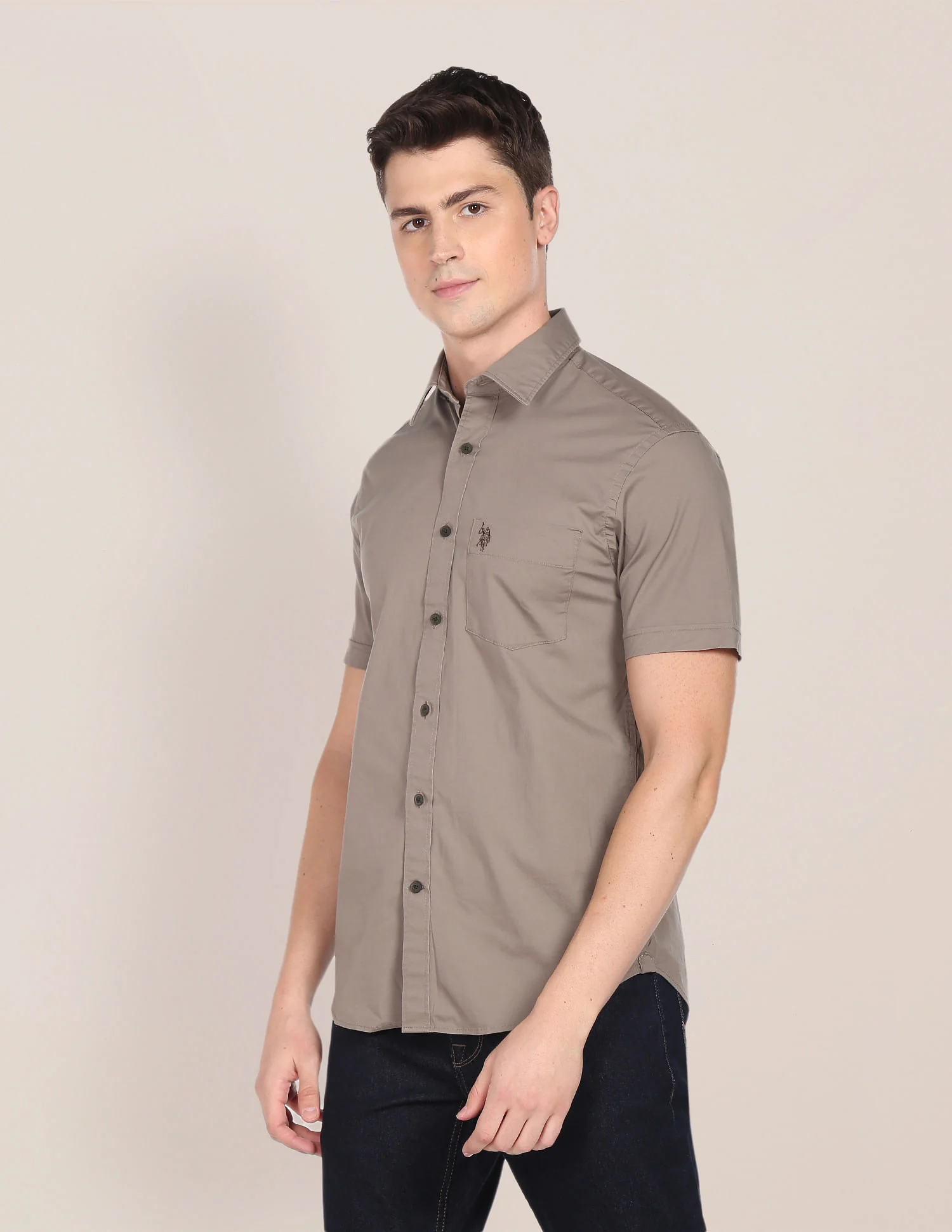 Slim Fit Solid Casual Shirt - Image 4