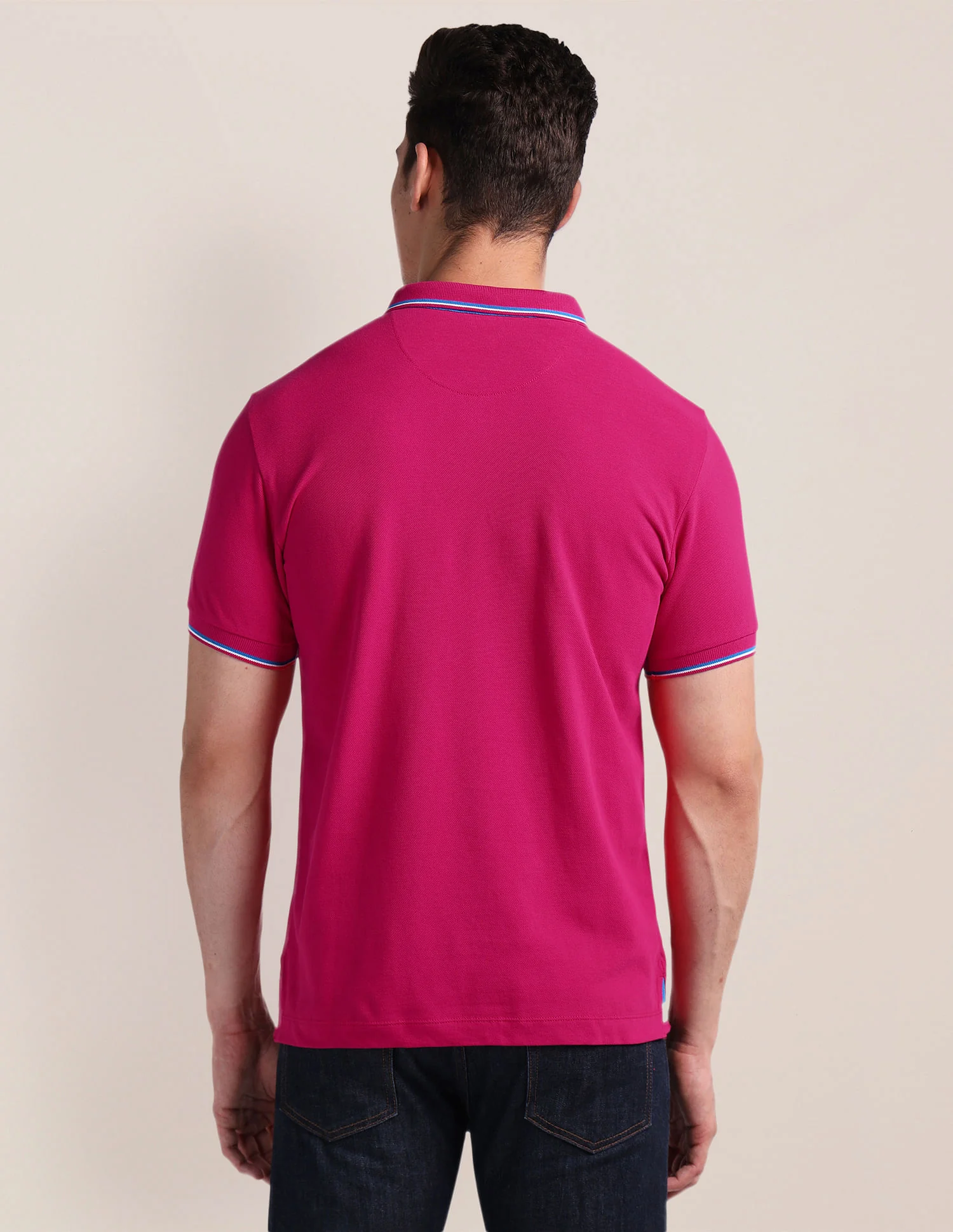 Slim Fit Solid Polo Shirt - Image 5