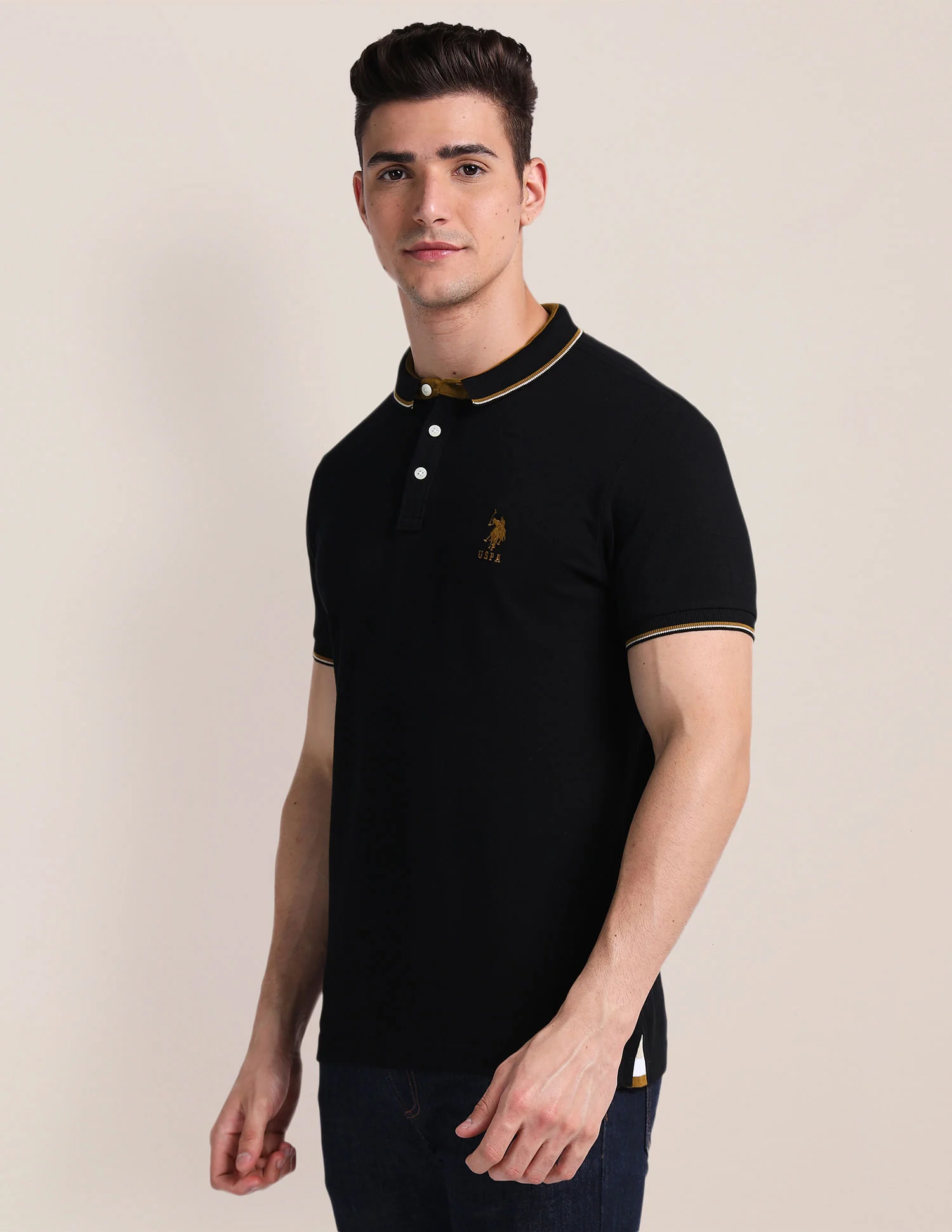 Slim Fit Solid Polo Shirt - Image 4