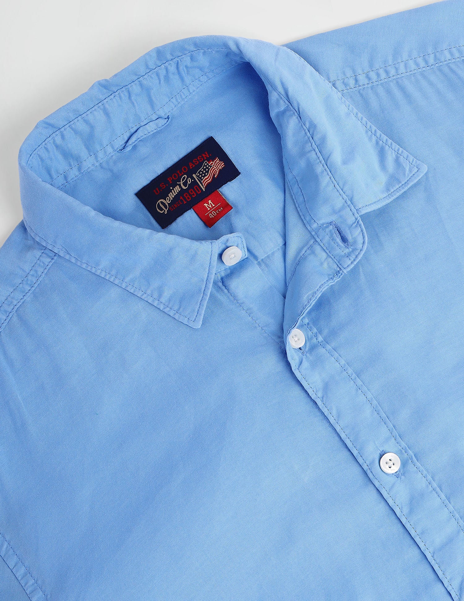 Slim Fit Solid Twill Shirt - Image 2