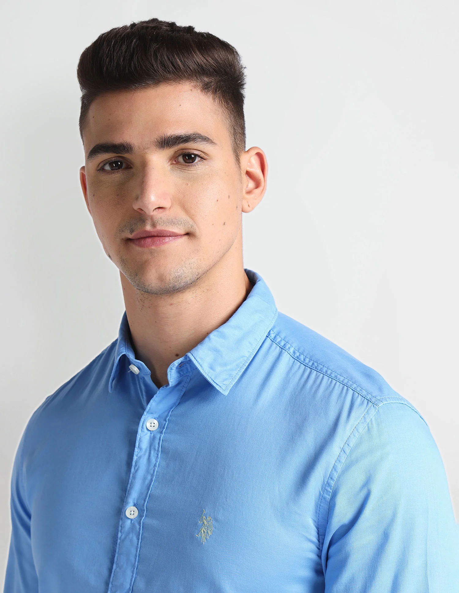 Slim Fit Solid Twill Shirt - Image 7