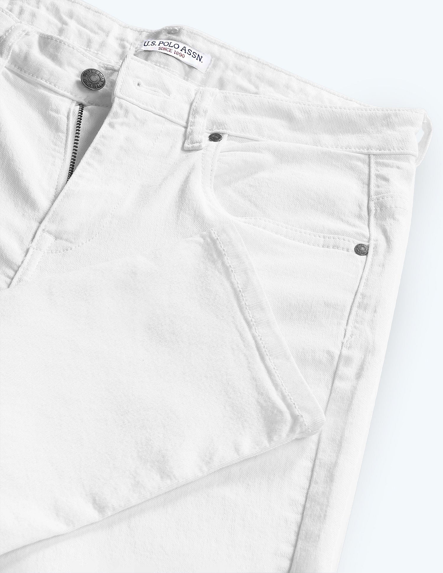 Slim Fit White Jeans - Image 2