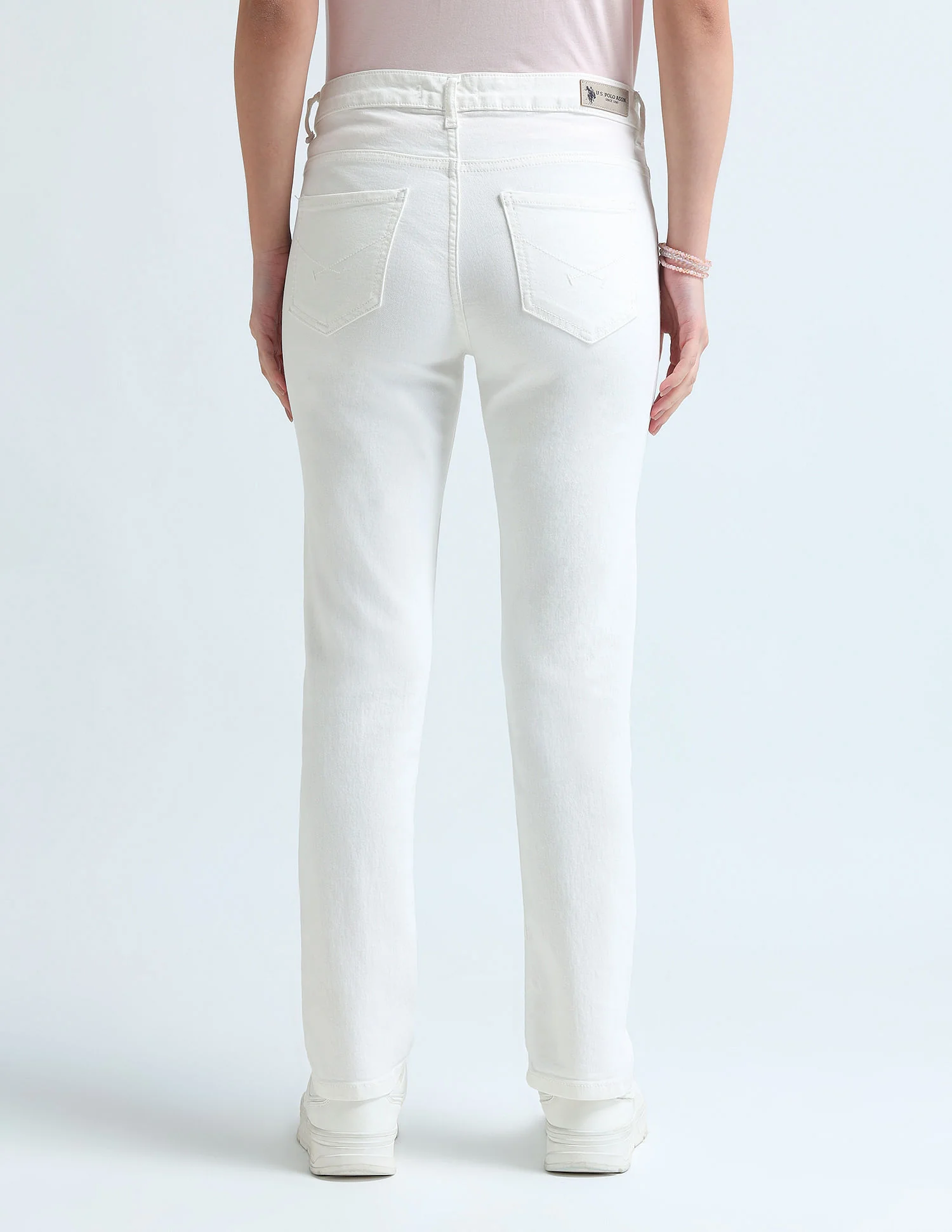 Slim Fit White Jeans - Image 5