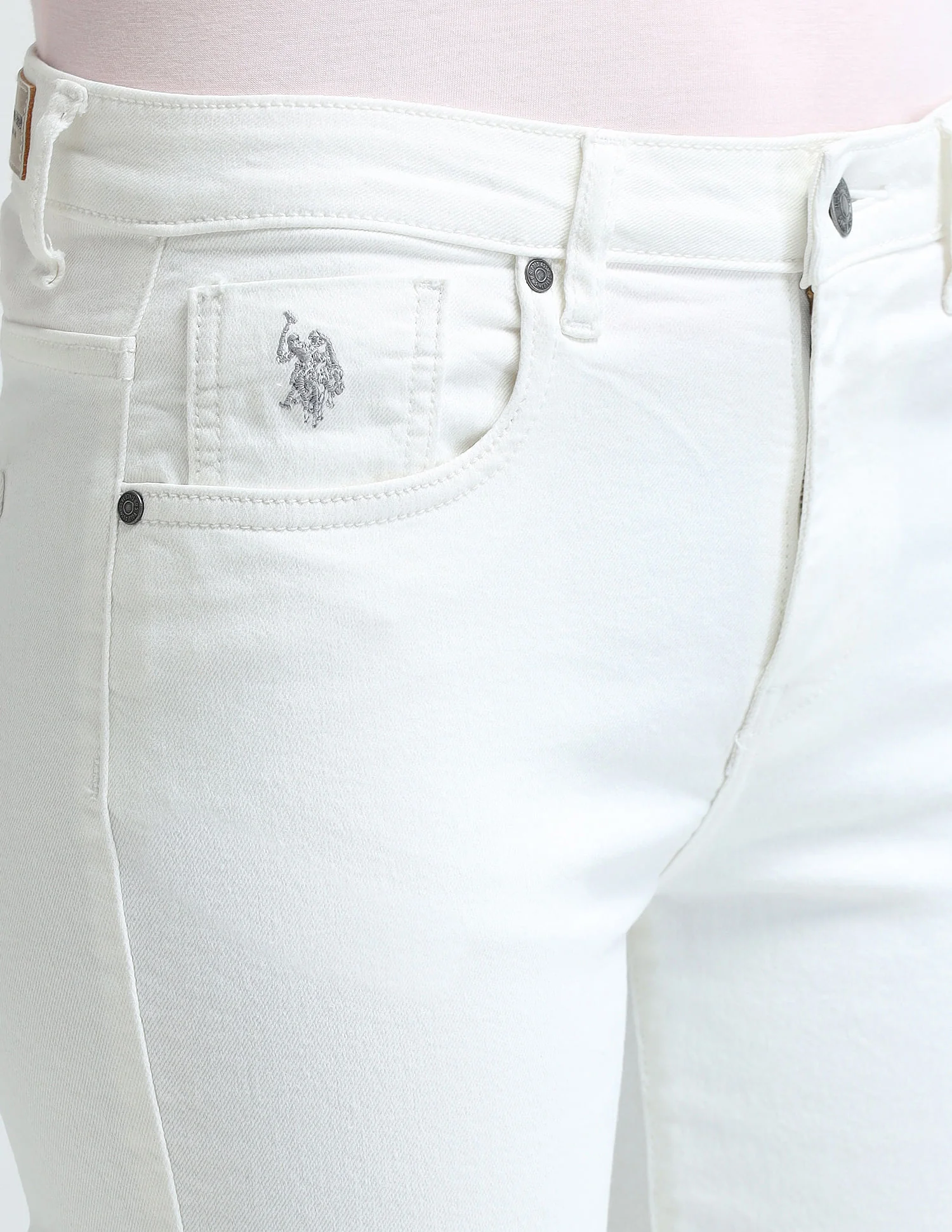 Slim Fit White Jeans - Image 8