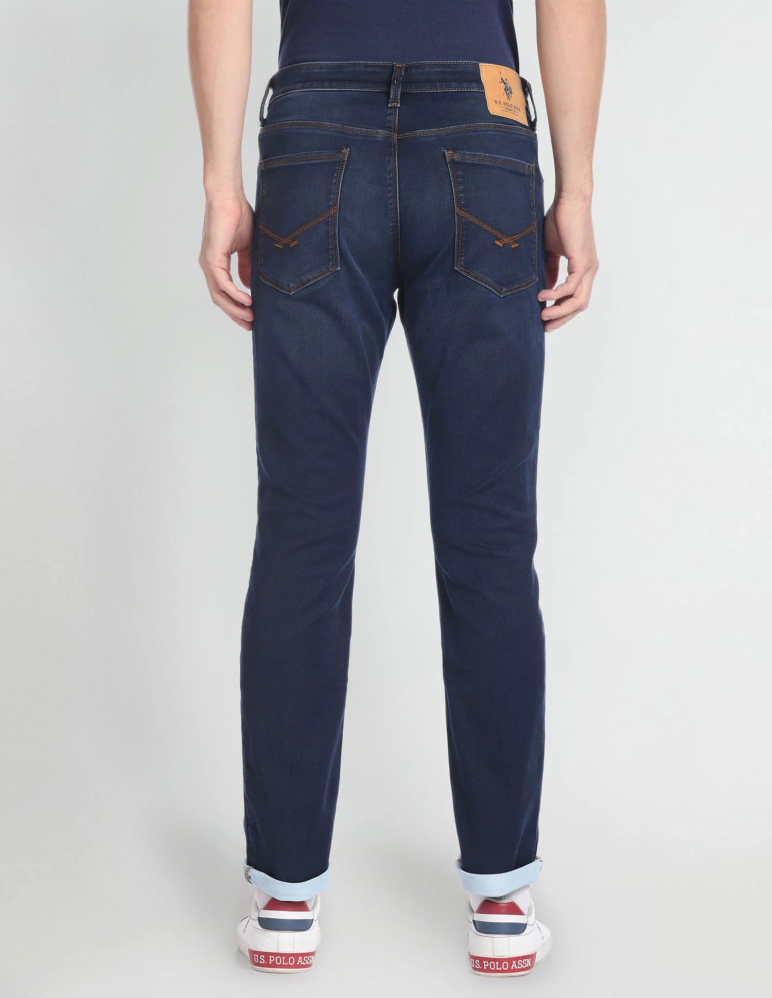 Slim Tapered Fit Dark Wash Jeans - Image 5