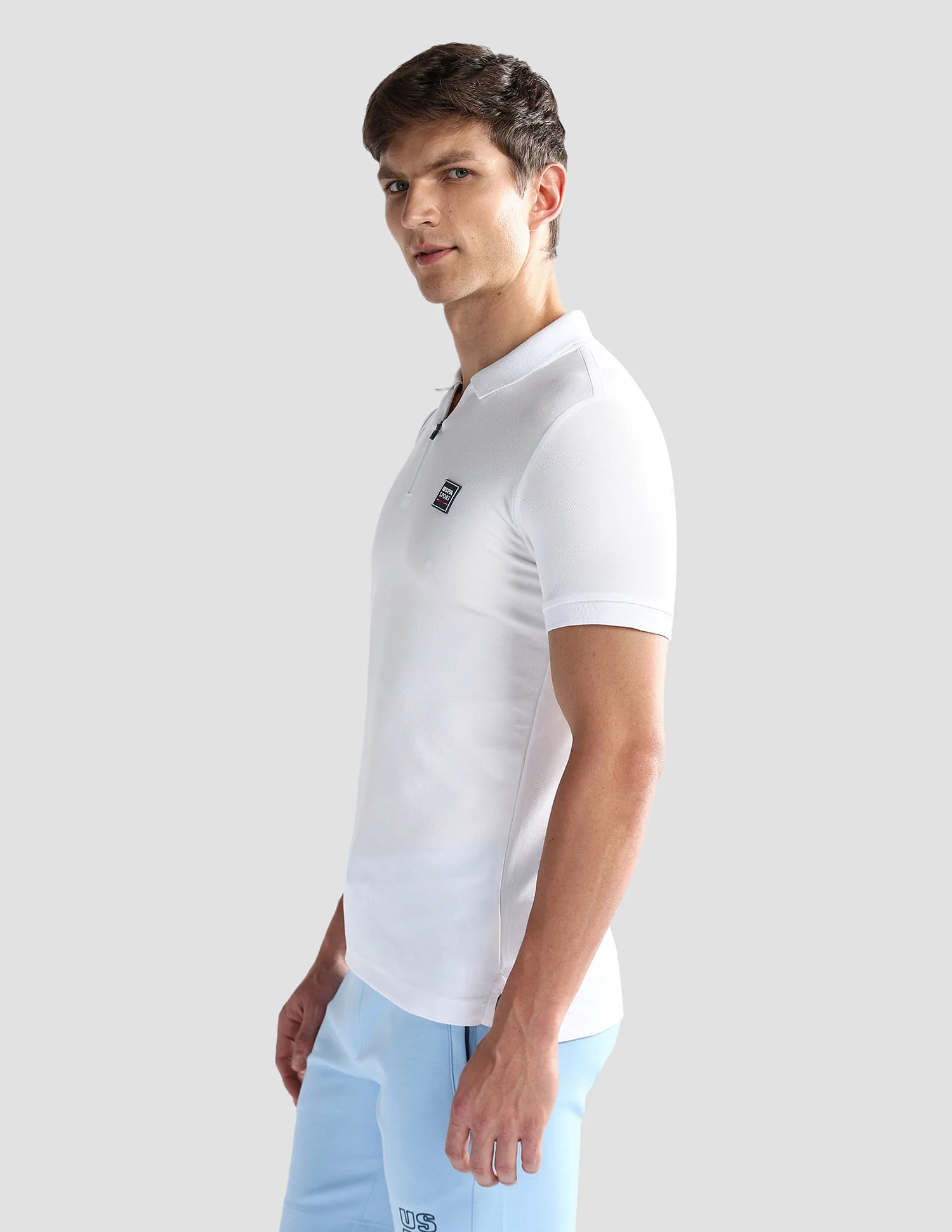 Slim Zipper Polo Shirt - Image 4
