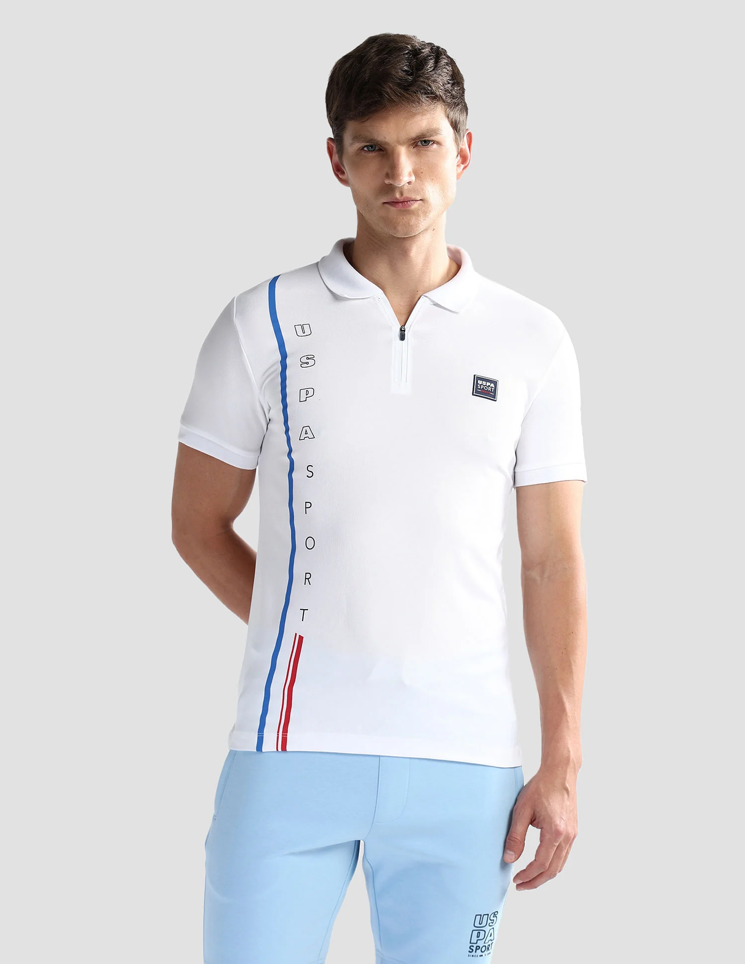 Slim Zipper Polo Shirt - Image 6