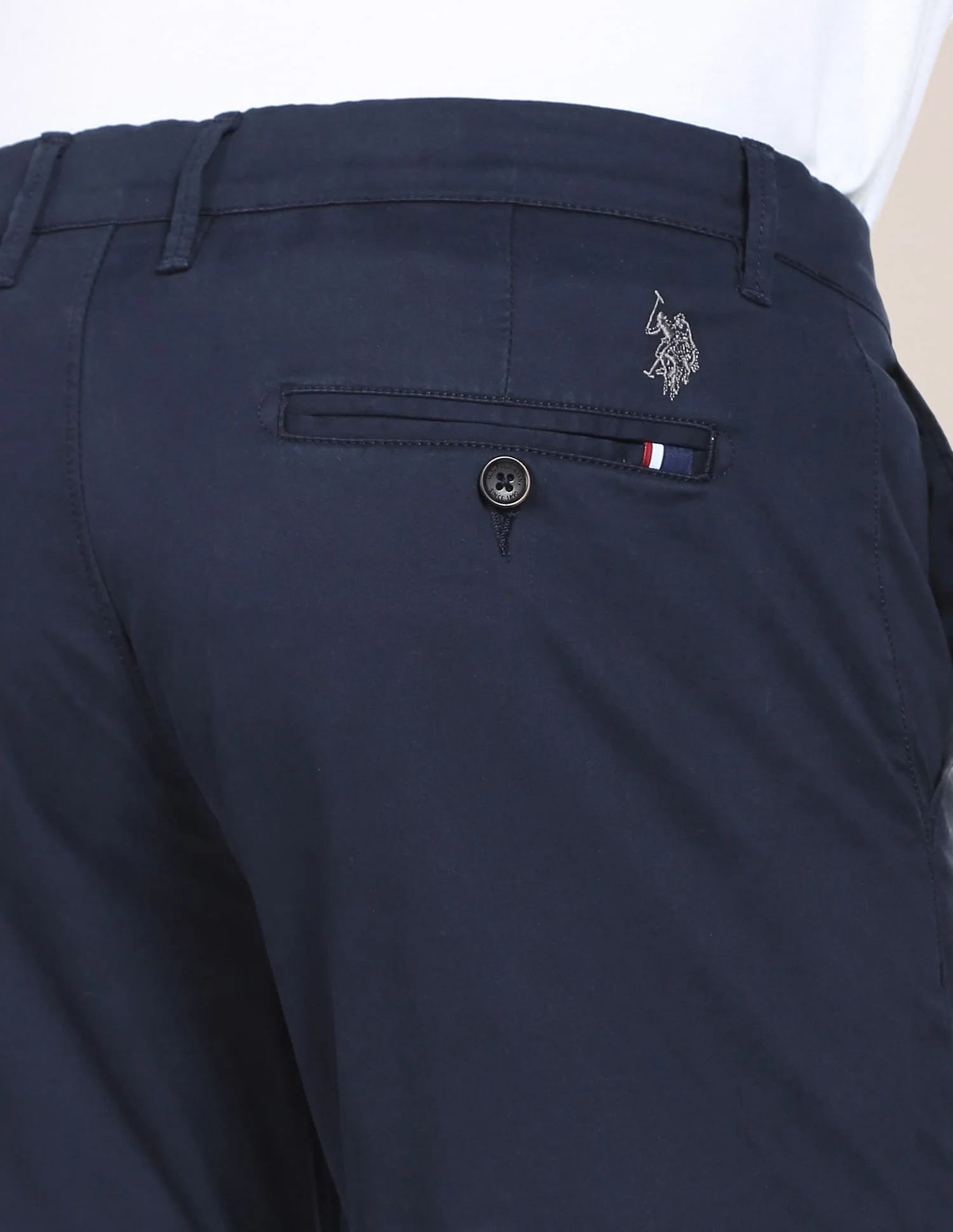 Solid Austin Trim Fit Casual Trousers - Image 6