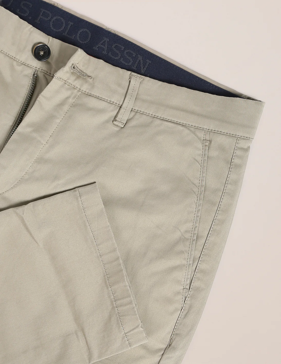 Solid Austin Trim Fit Casual Trousers - Image 2