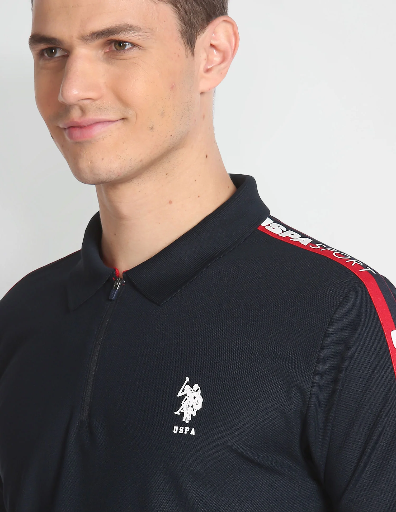 Solid Brand Tape Polo Shirt - Image 6