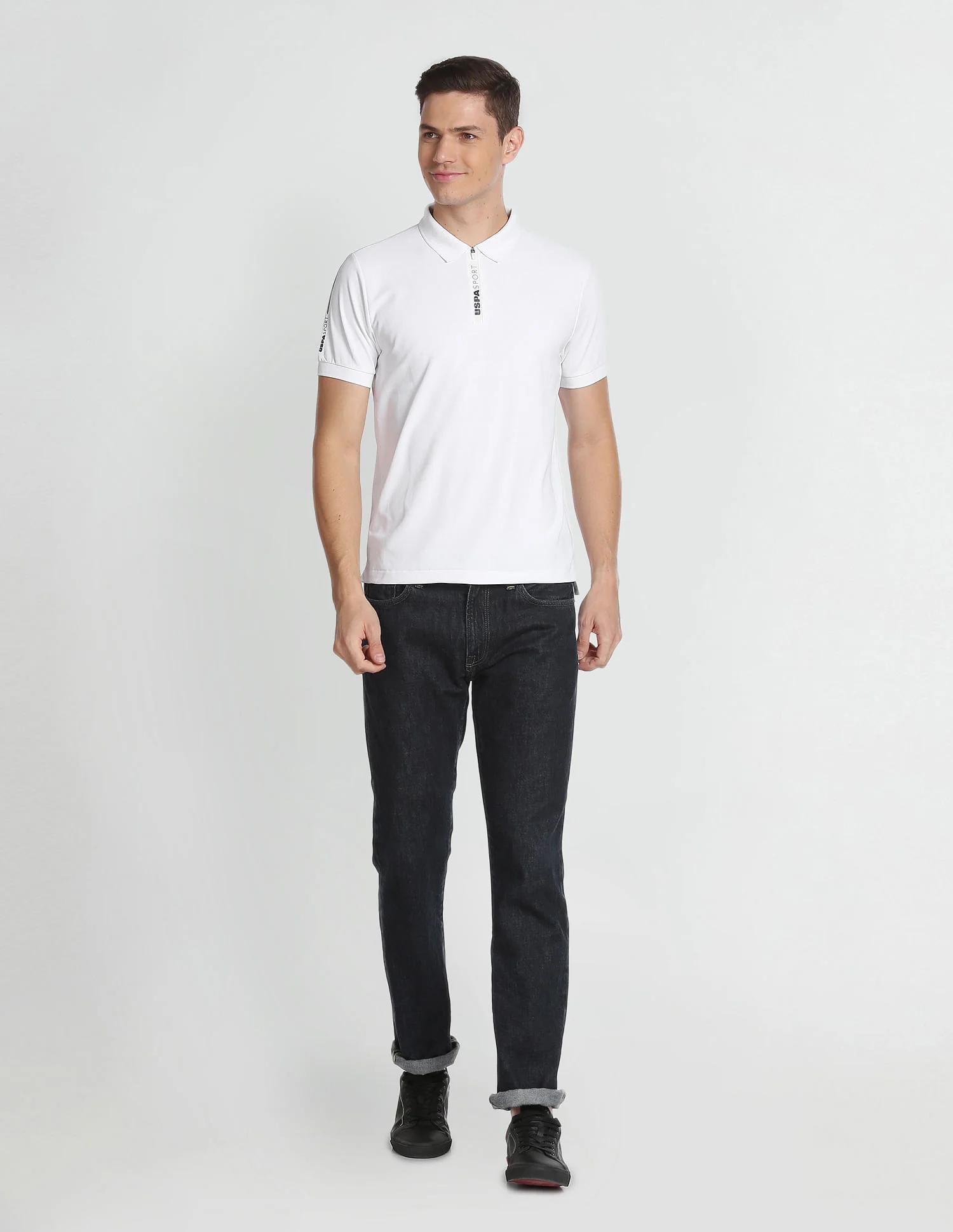 Solid Brand Tape Polo Shirt - Image 3