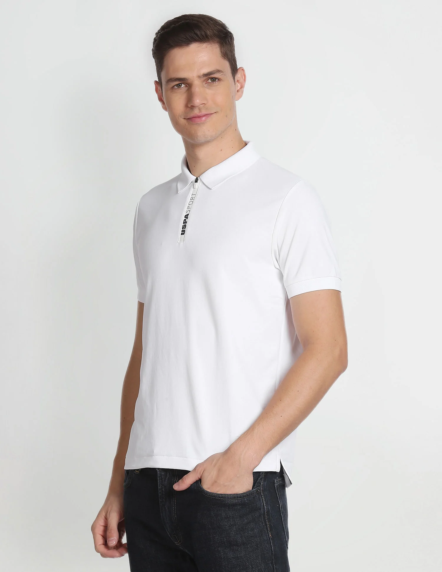 Solid Brand Tape Polo Shirt - Image 4