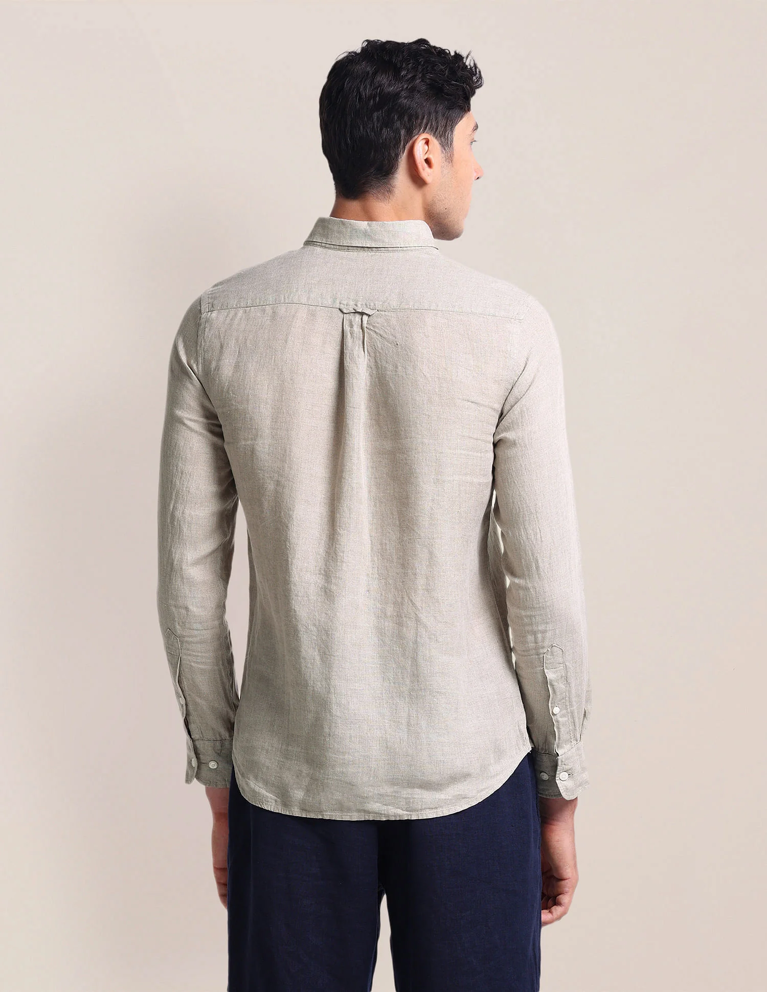 Solid Chest Pocket Shirt - Image 5