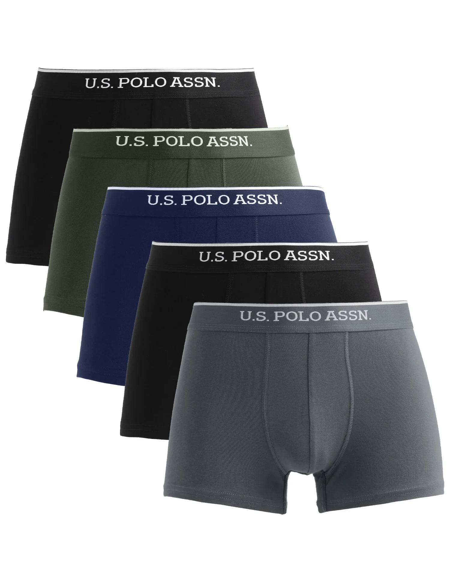 Solid Mid Rise ET004-P5 Trunks - Pack Of 5 - Image 16