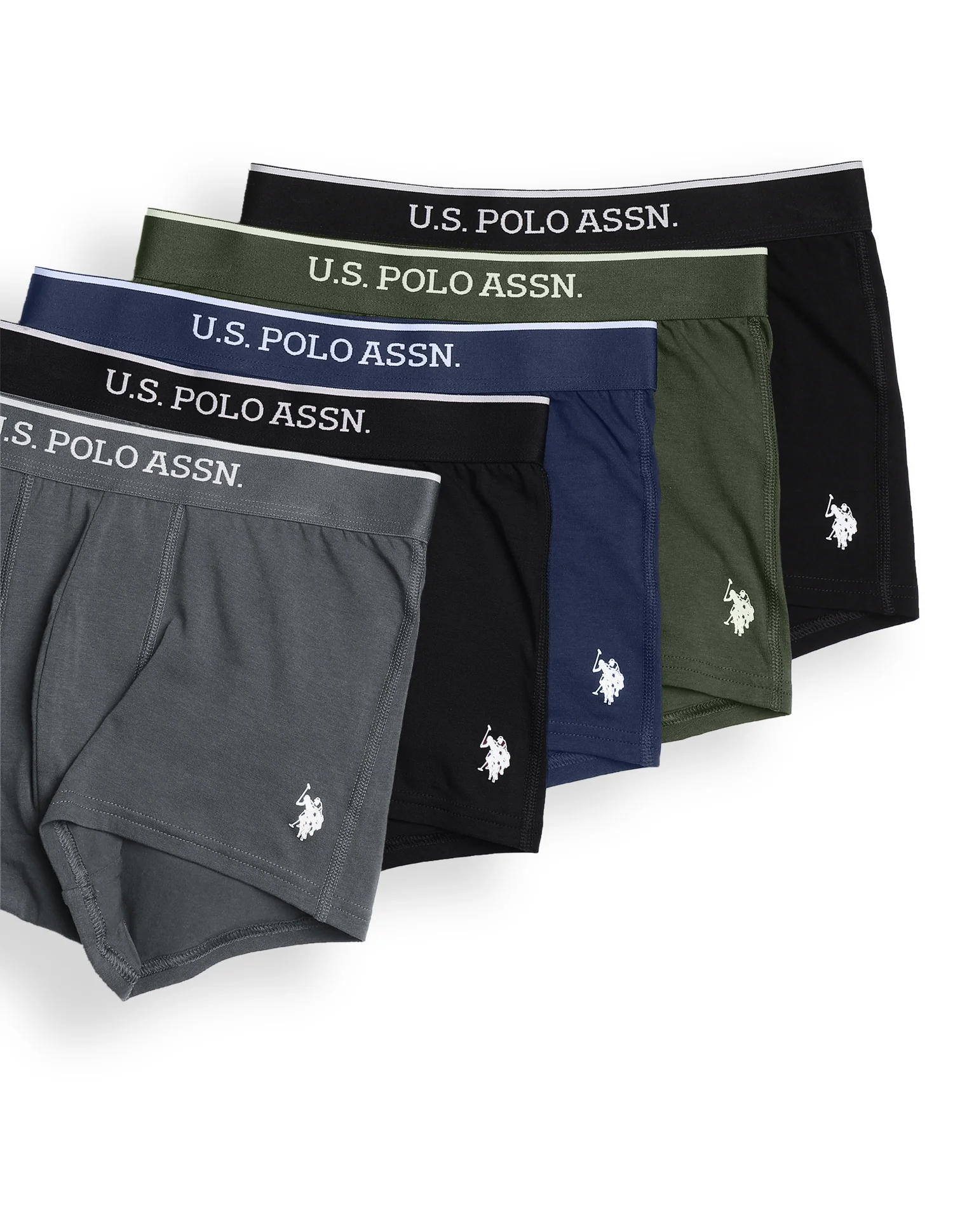 Solid Mid Rise ET004-P5 Trunks - Pack Of 5 - Image 2