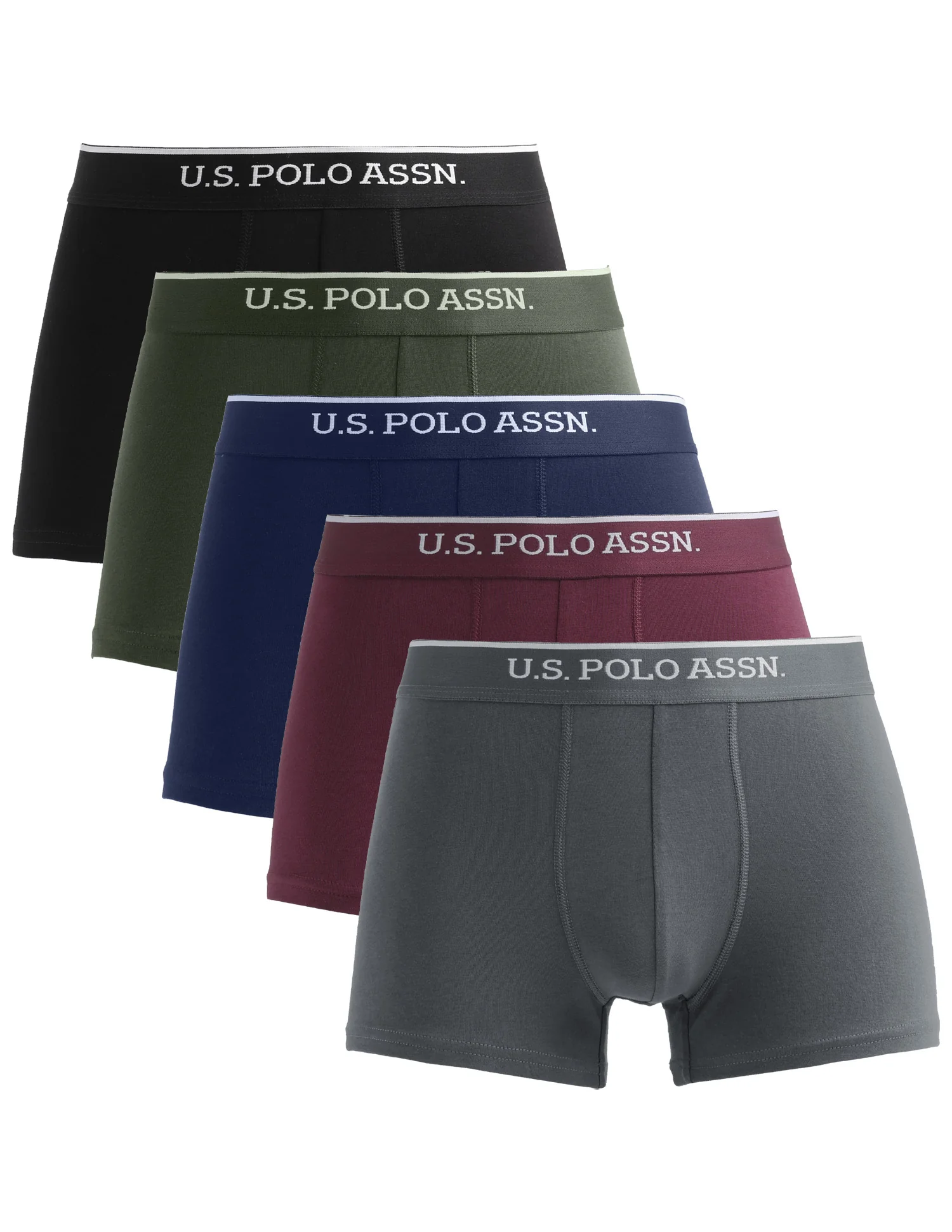Solid Elastic Waistband ET004-P5 Trunks - Pack Of 5 - Image 16