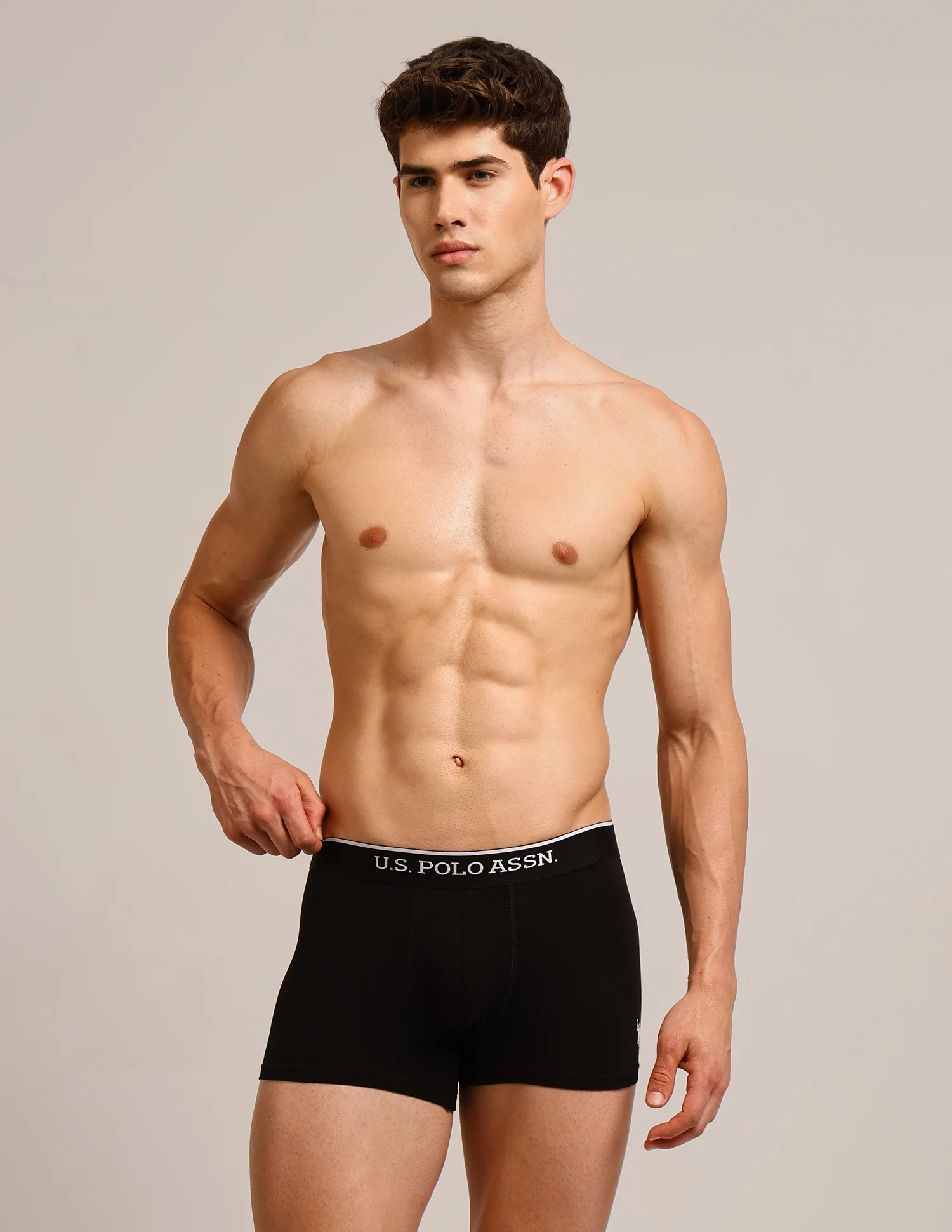 Solid Elastic Waistband ET004-P5 Trunks - Pack Of 5 - Image 5