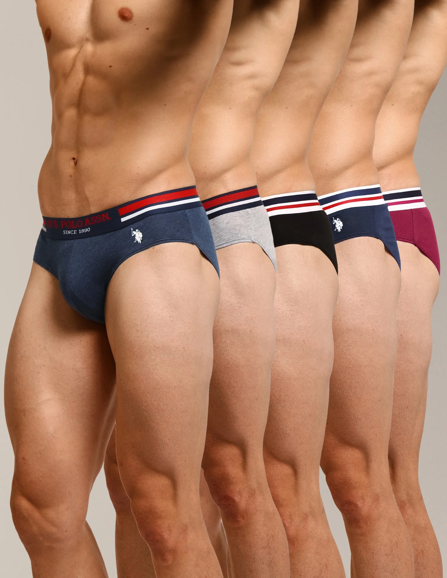Solid Cotton I006-P5 Briefs - Pack Of 5 - Image 10
