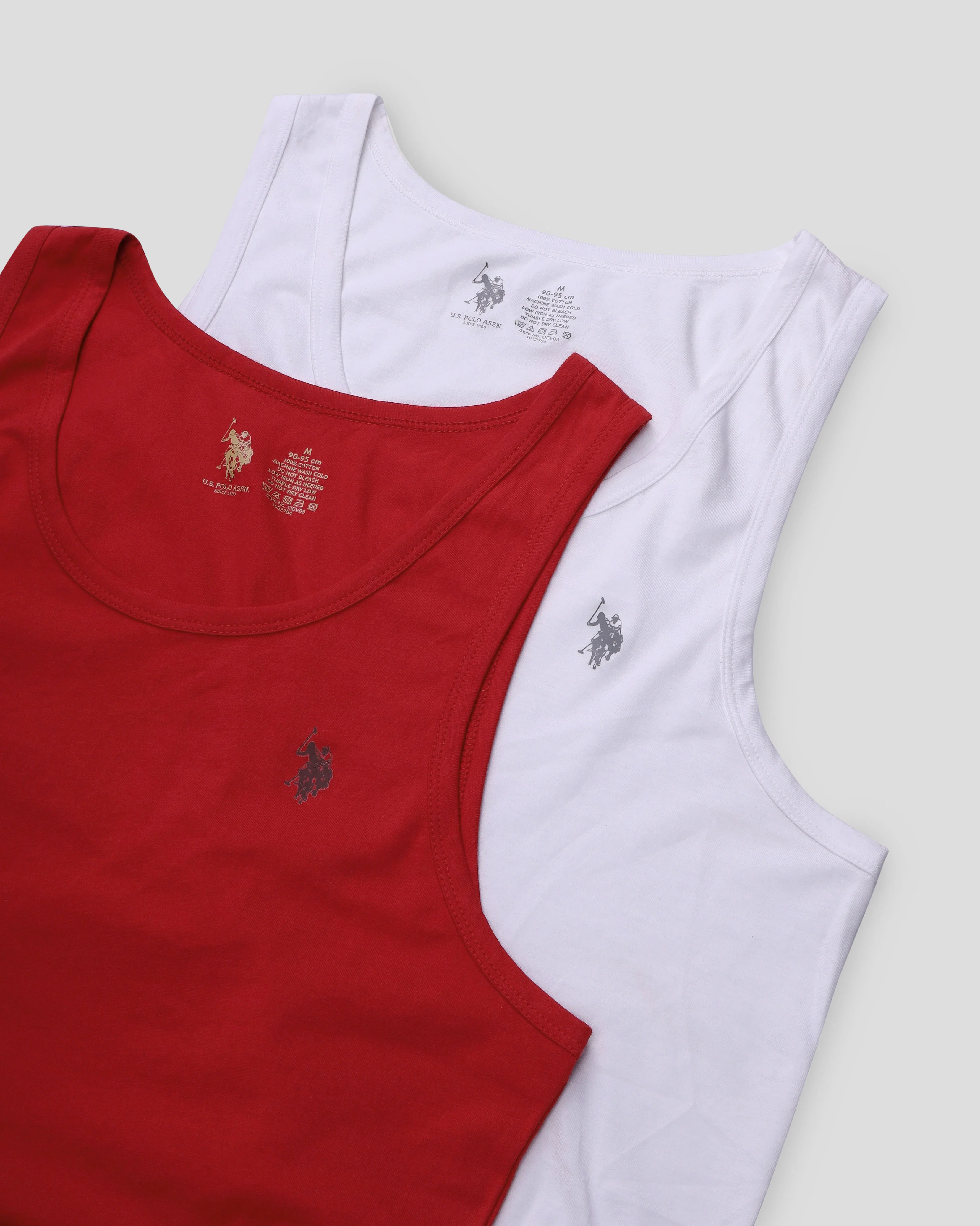Solid Cotton OEV03 Vest - Pack Of 2 - Image 2