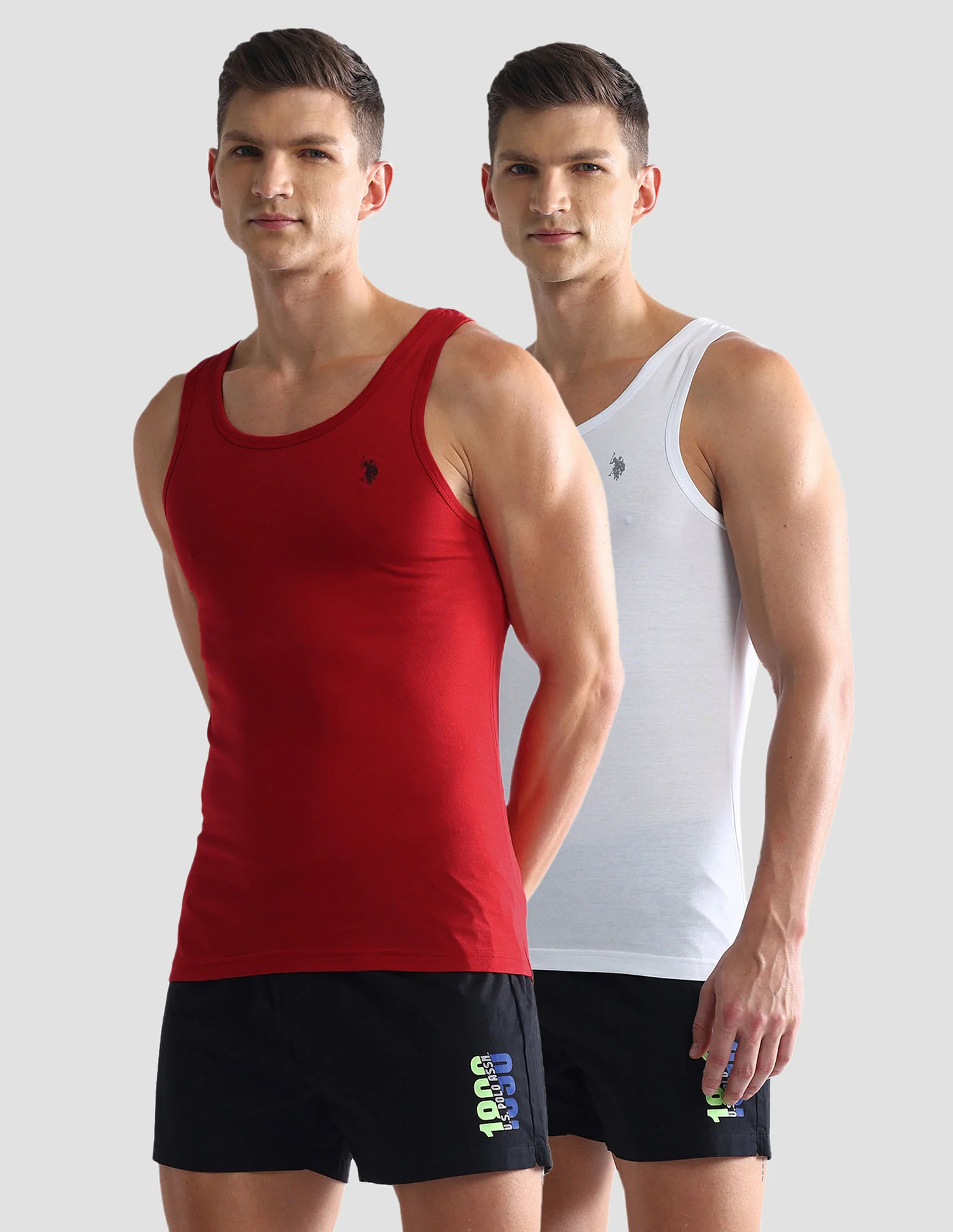 Solid Cotton OEV03 Vest - Pack Of 2 - Image 5