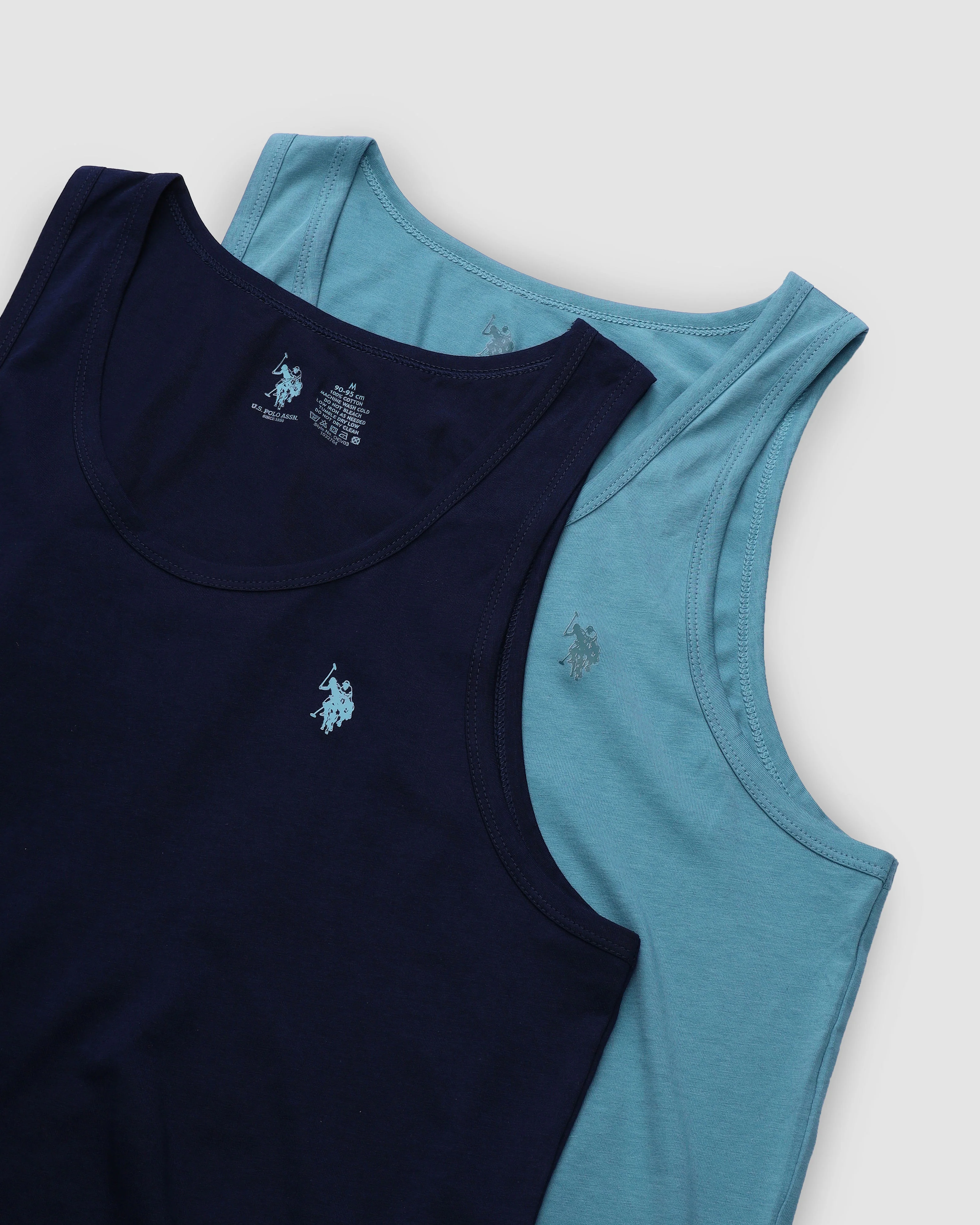 Solid Cotton OEV03 Vest - Pack Of 2 - Image 2