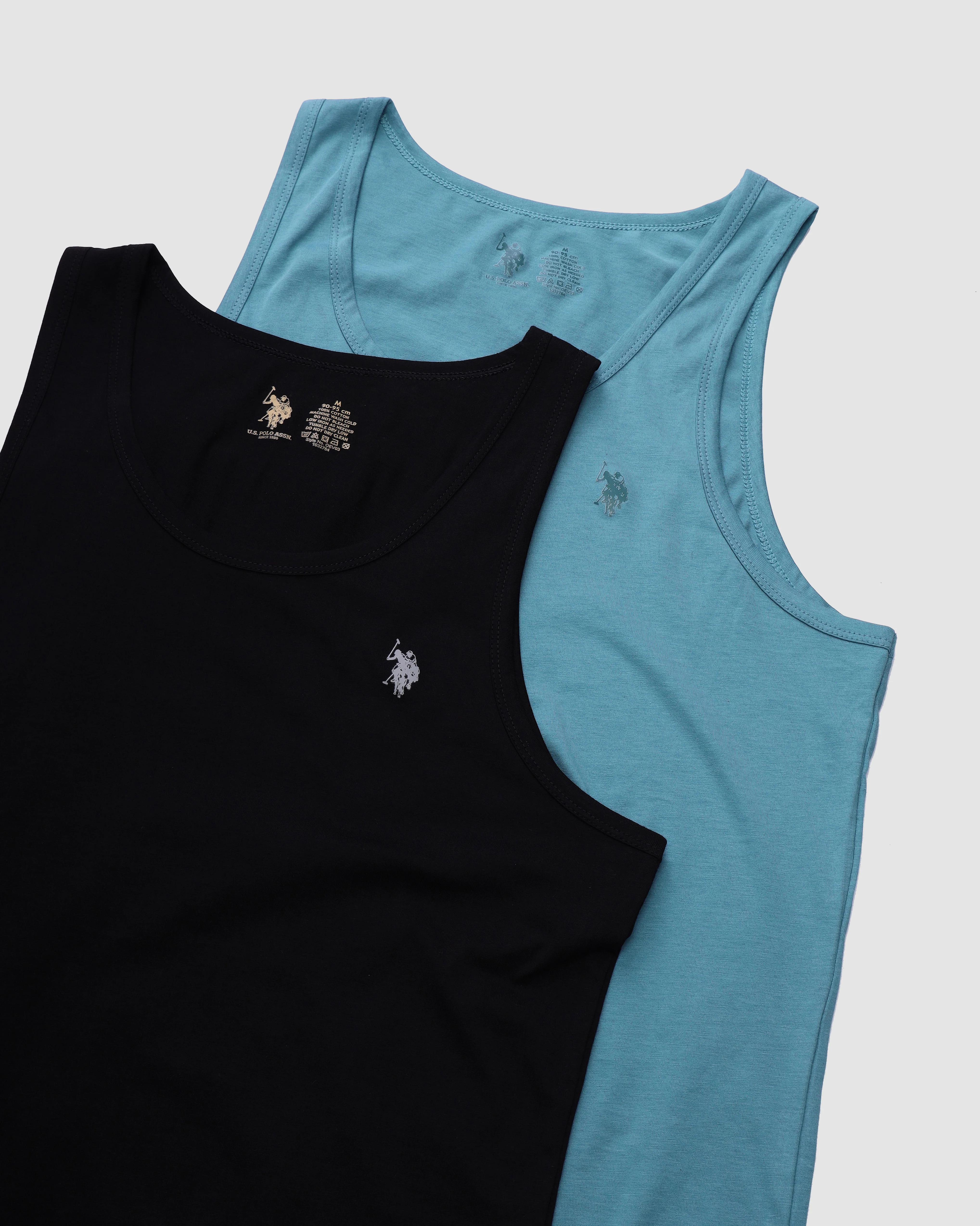 Solid Cotton OEV03 Vest - Pack Of 2 - Image 2