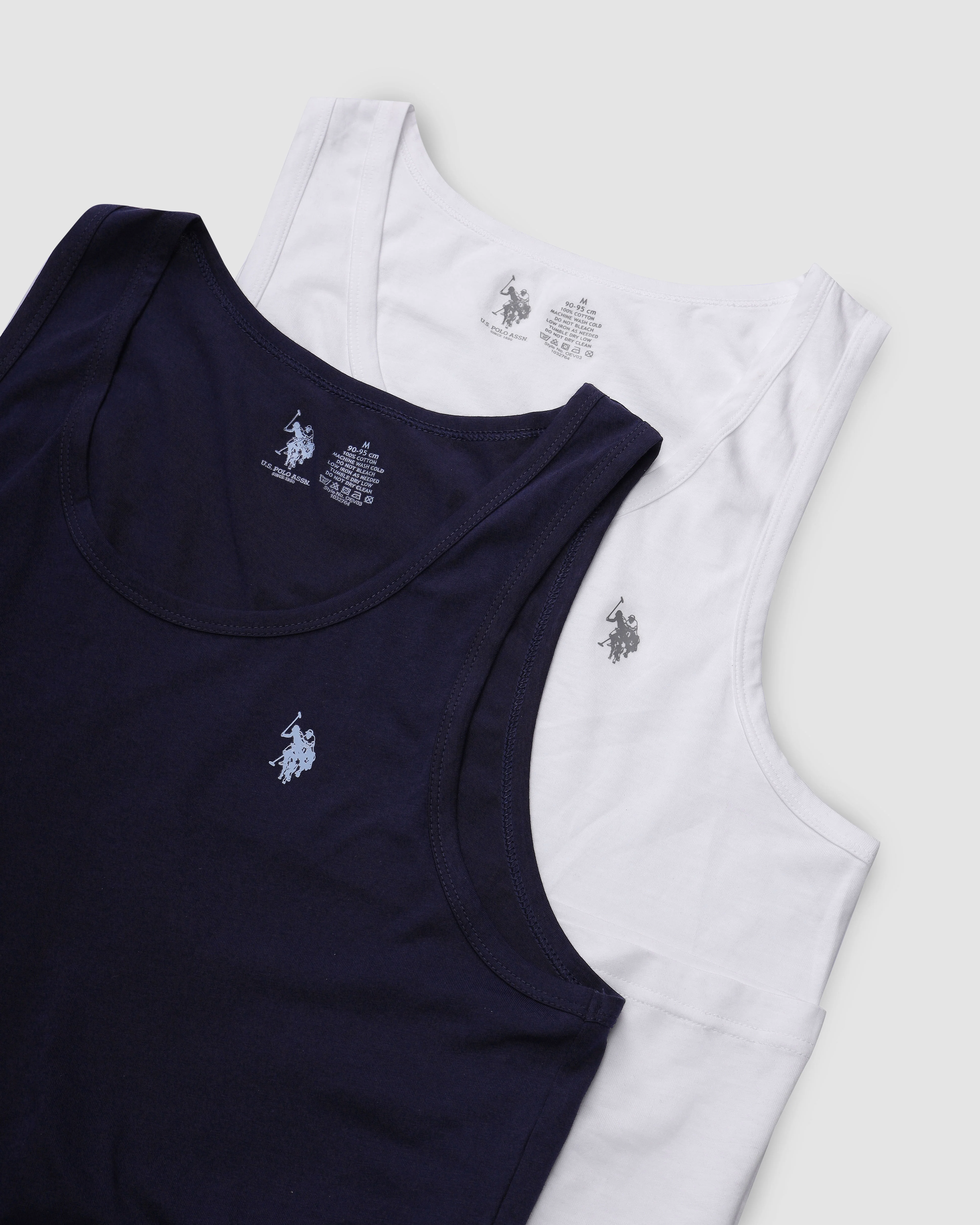 Solid Cotton OEV03 Vest - Pack Of 2 - Image 2
