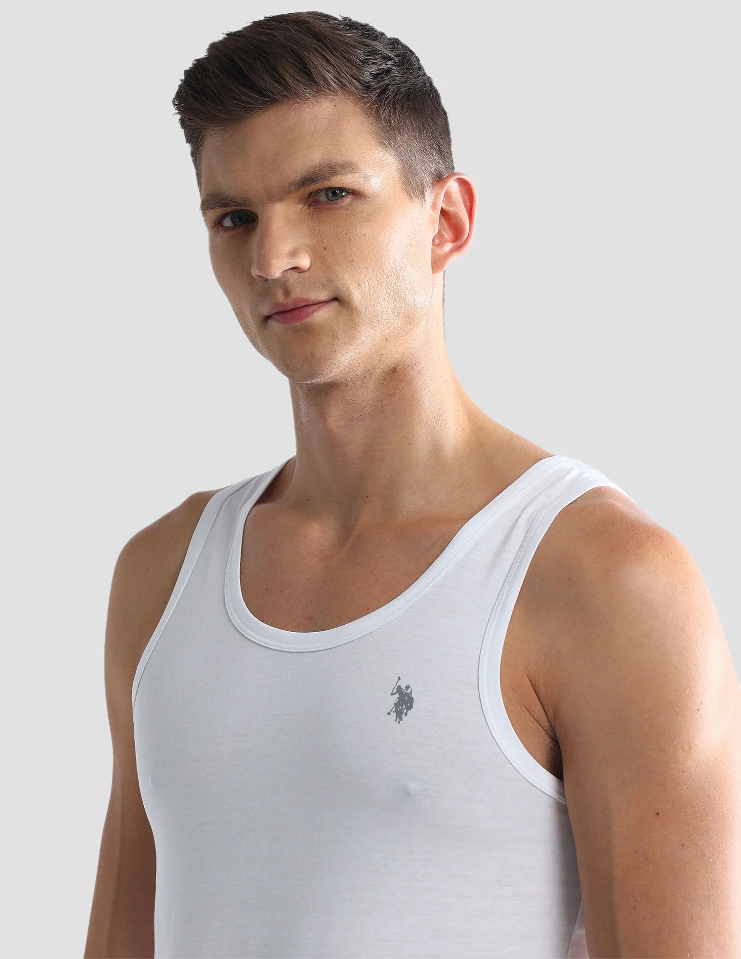 Solid Cotton OEV03 Vest - Pack Of 2 - Image 8