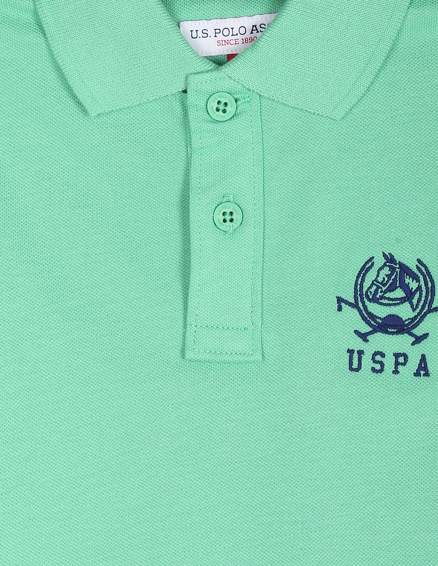 Solid Cotton Pique Polo Shirt - Image 3