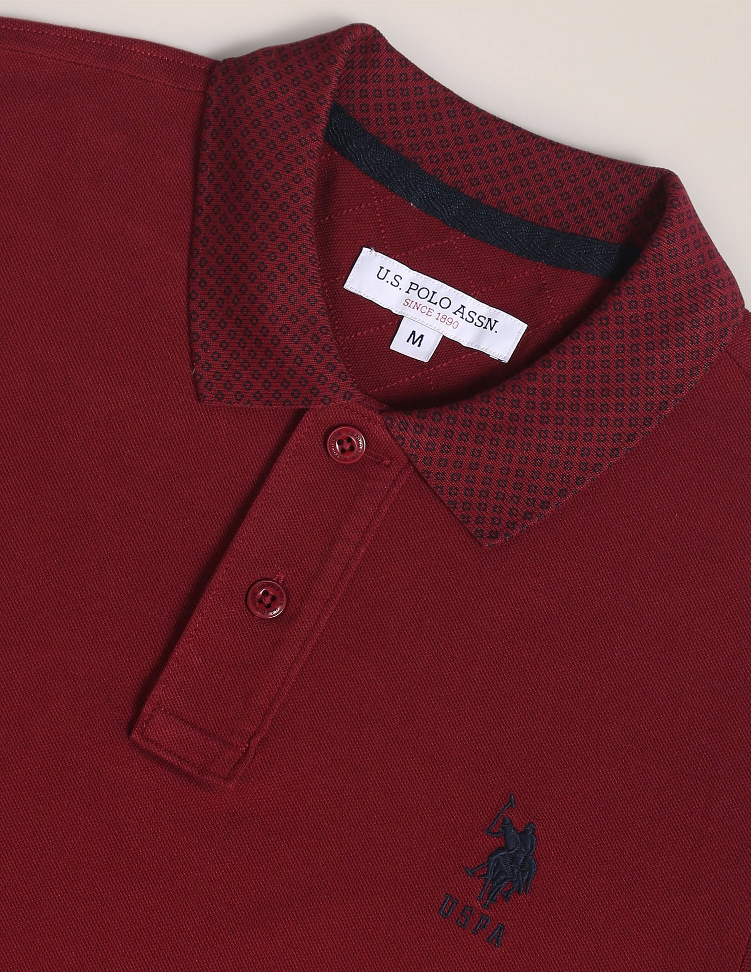 Solid Cotton Polo Shirt - Image 2