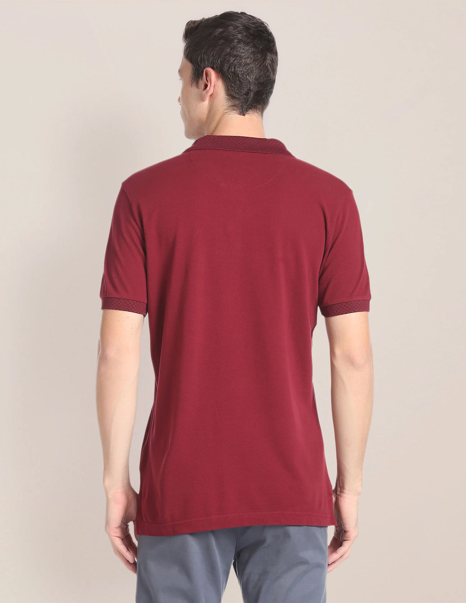 Solid Cotton Polo Shirt - Image 5