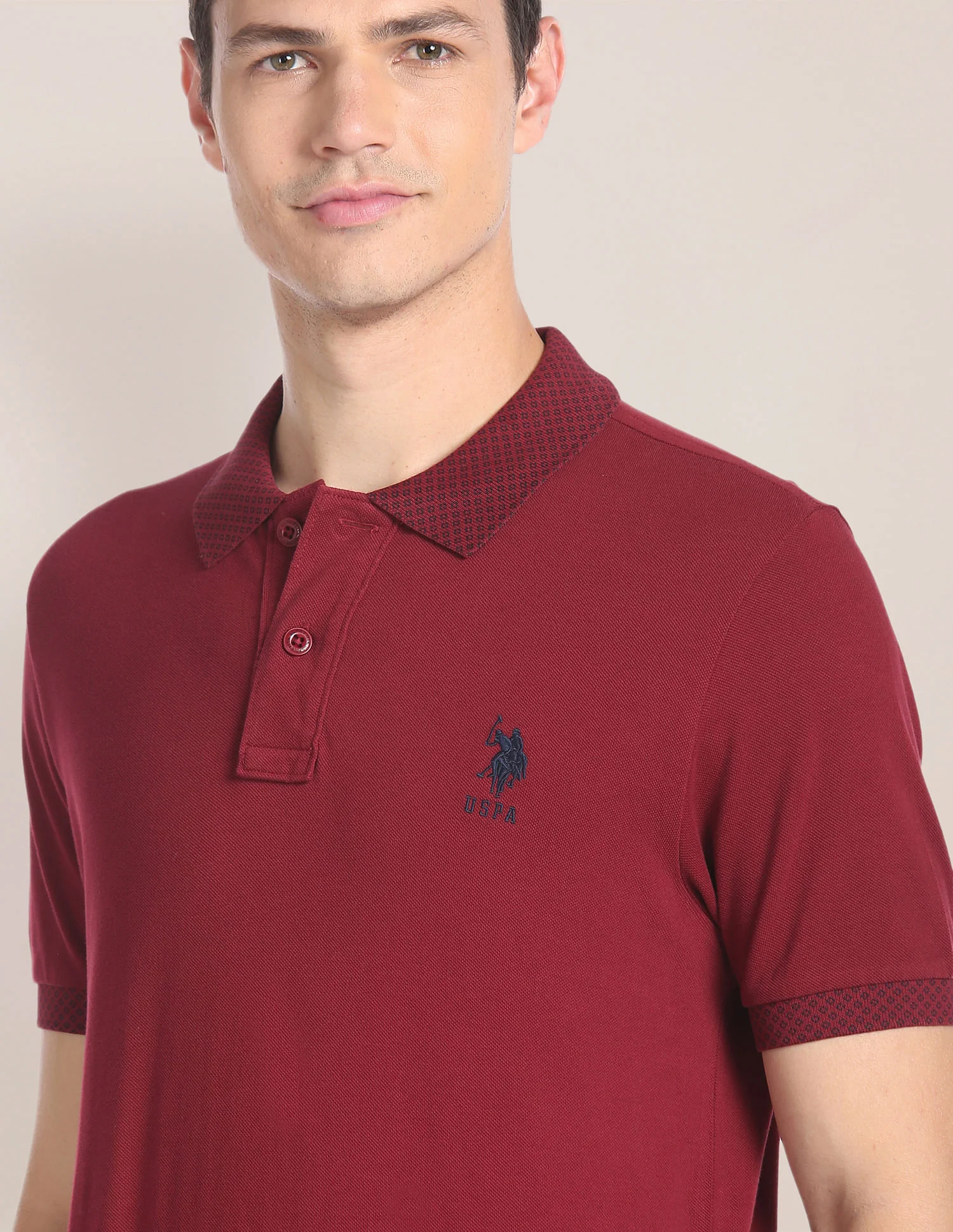 Solid Cotton Polo Shirt - Image 7