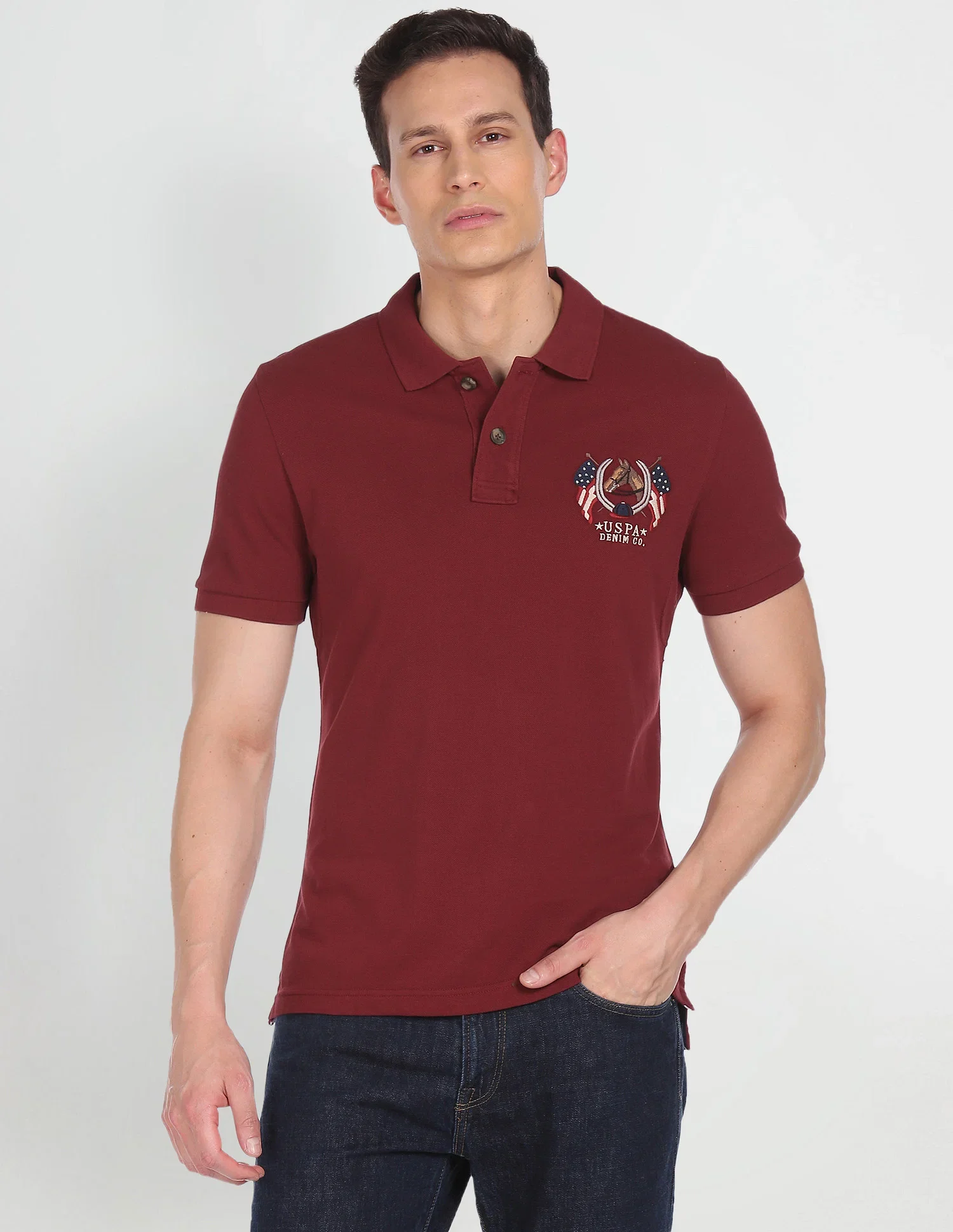Cotton Solid Polo Shirt - Image 4