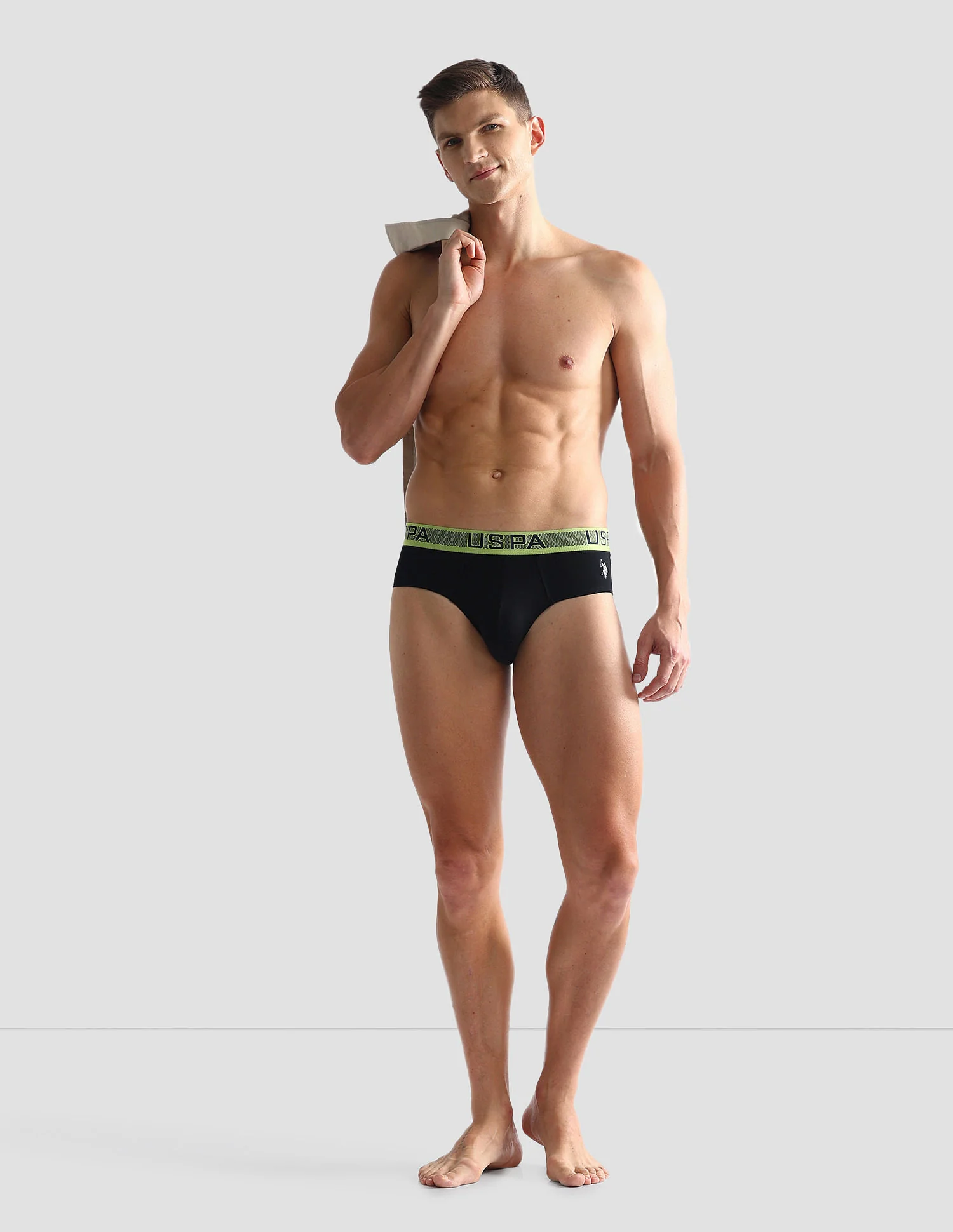Solid Cotton Spandex OEB04 Briefs - Pack Of 1 - Image 3