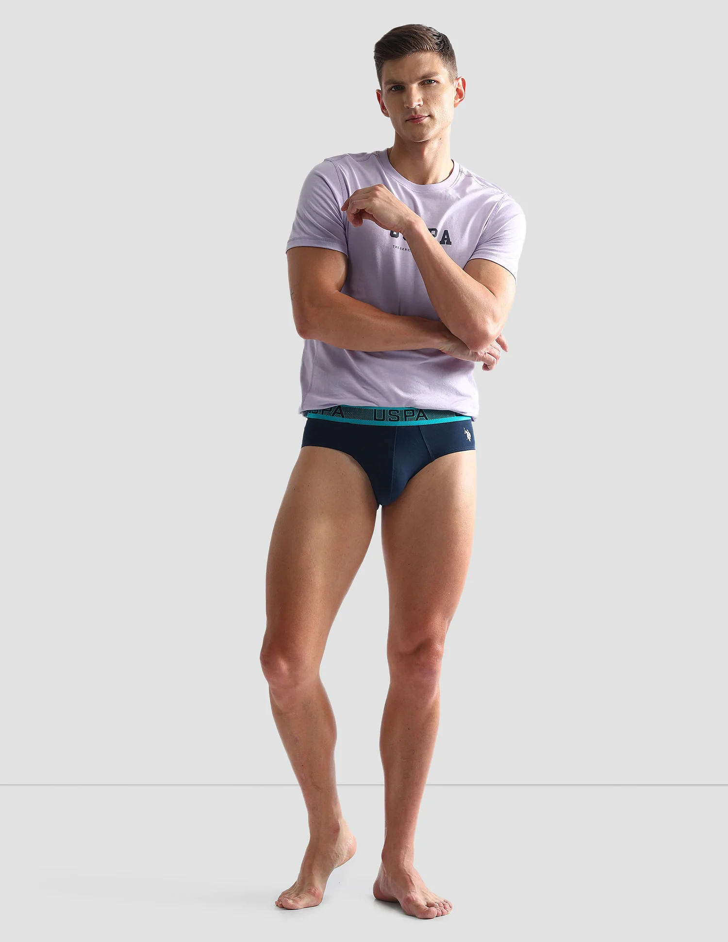 Solid Cotton Spandex OEB04 Briefs - Pack Of 1 - Image 3