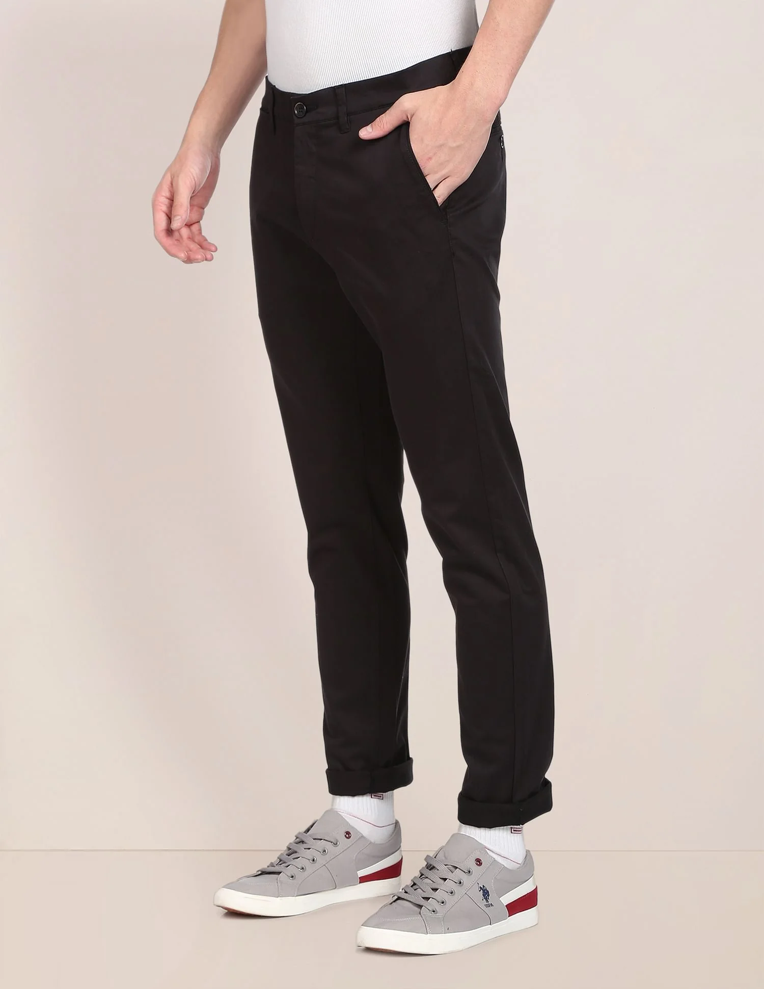 Solid Cotton Stretch Chinos - Image 4