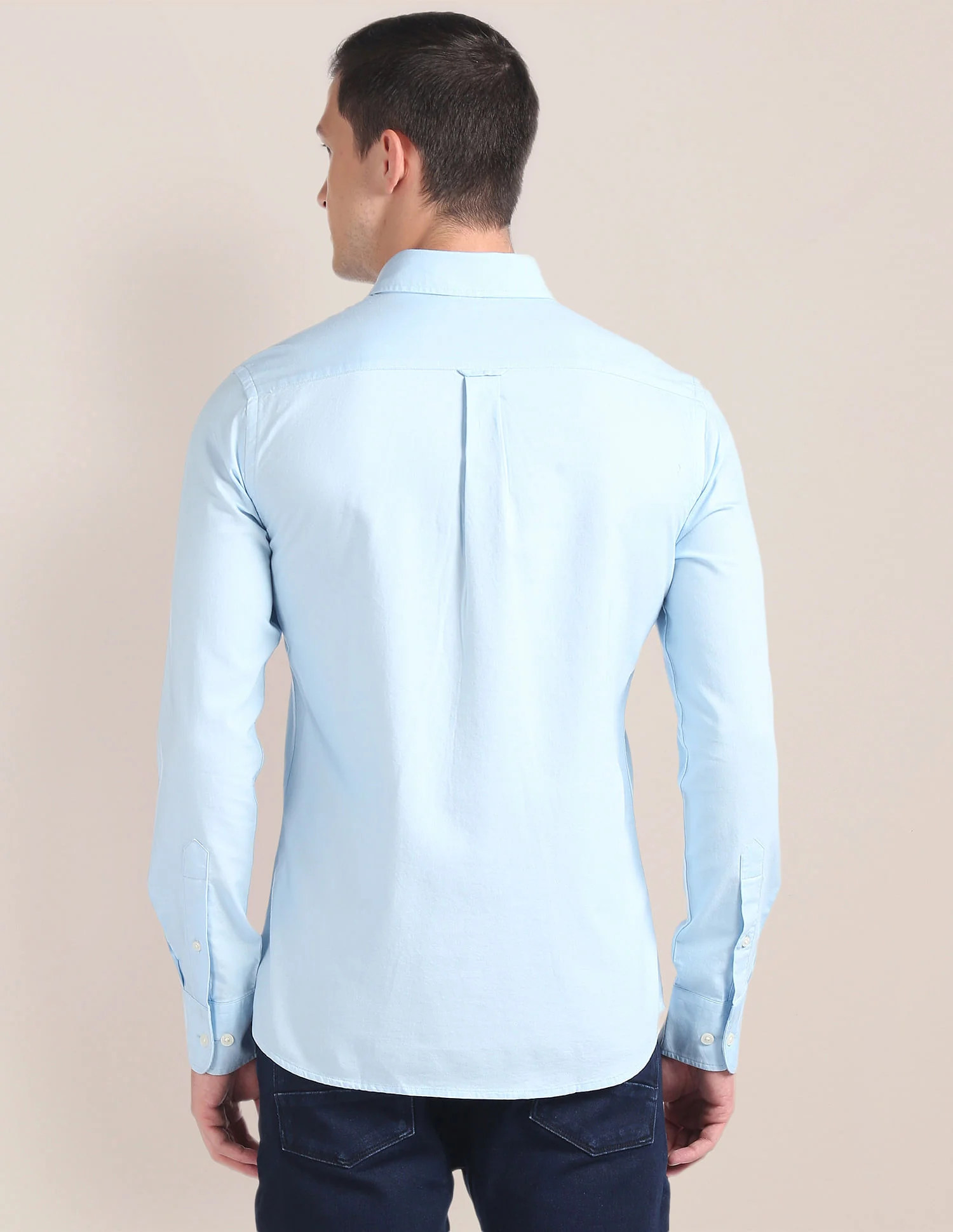 Solid Dobby Casual Shirt - Image 5