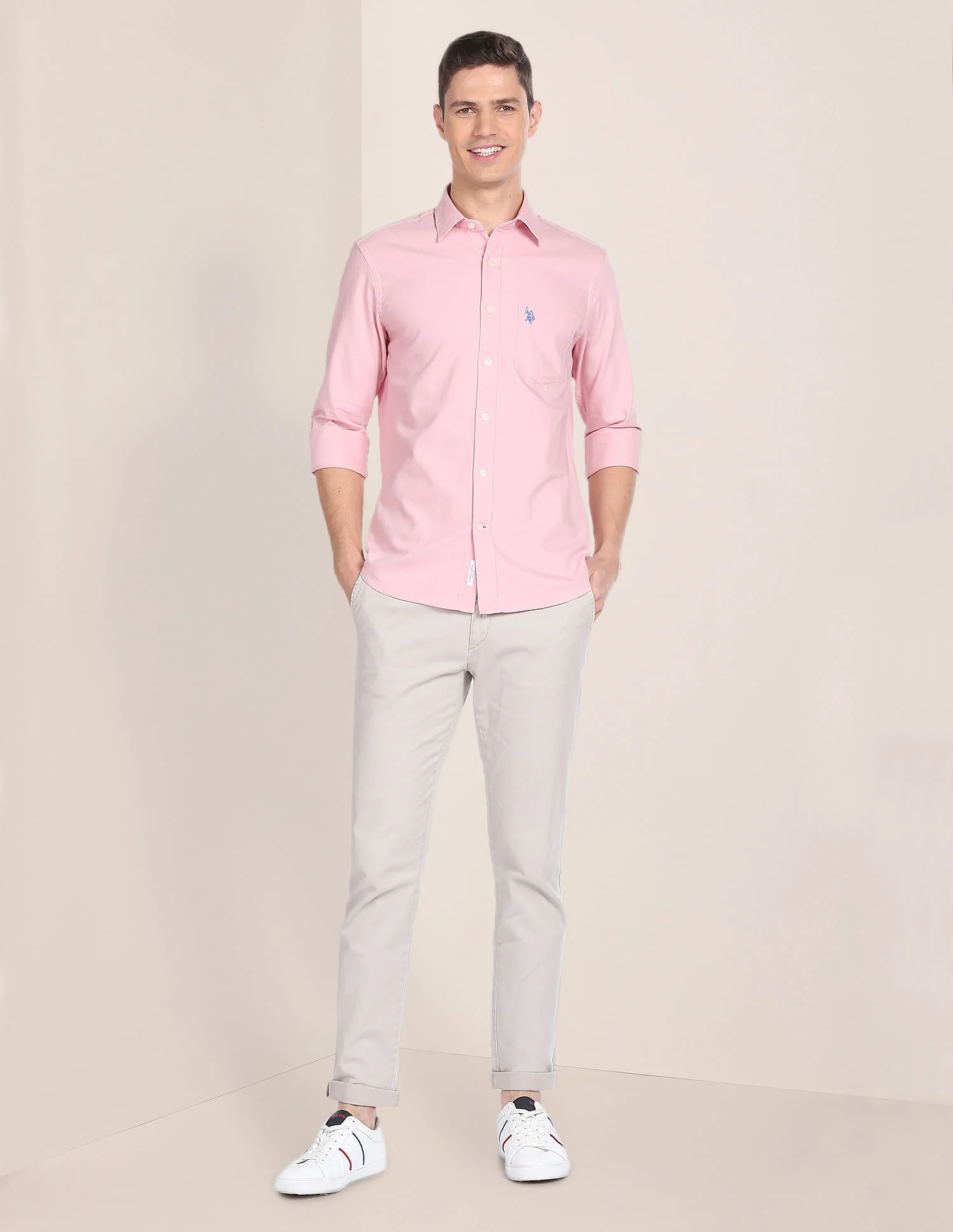 Solid Dobby Cotton Shirt - Image 3