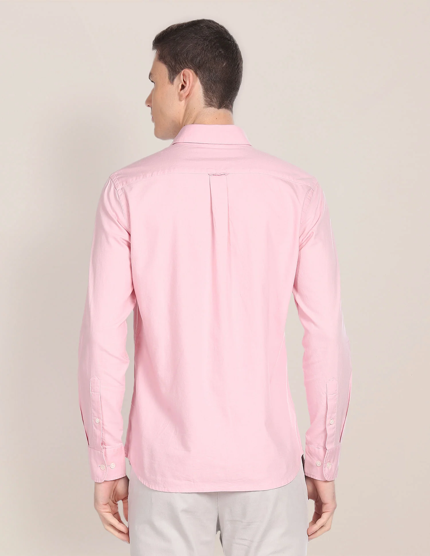 Solid Dobby Cotton Shirt - Image 5