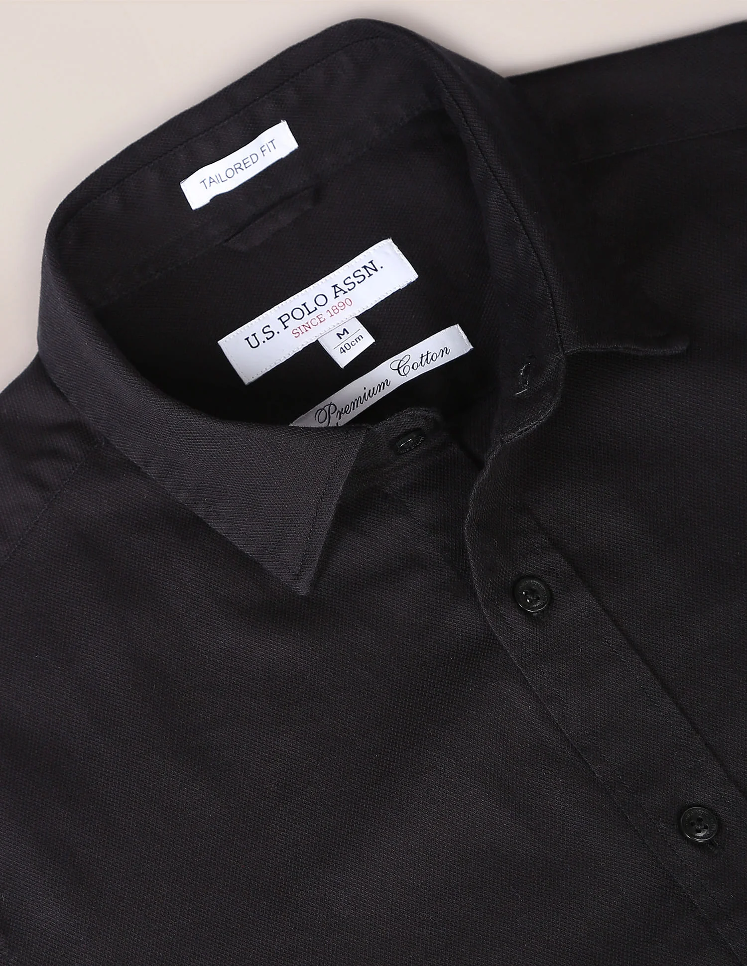Solid Dobby Cotton Shirt - Image 2