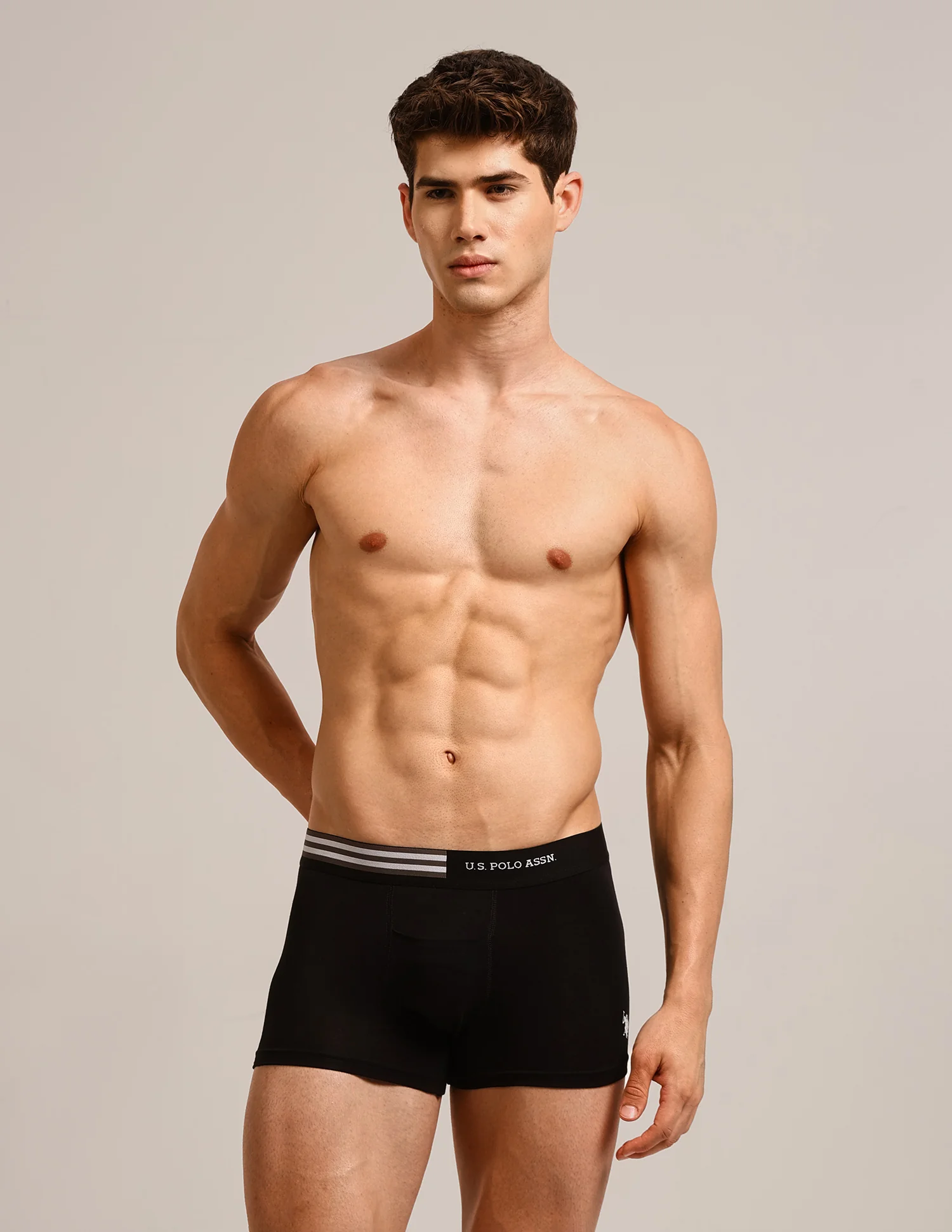 Solid Elastic Waistband OET06-P5 Trunks - Pack Of 5 - Image 5