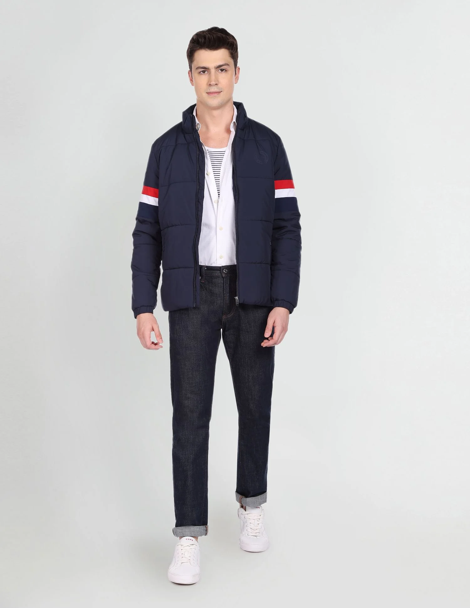 Solid High Neck Jacket - Image 3